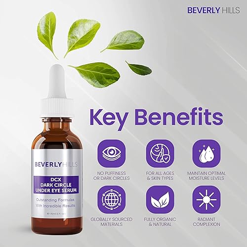 Miniatura 3 de Beverly Hills DCX - Suero para debajo de los ojos para arrugas, ojos hinchados y ciclos oscuros para todo tipo de piel, suero antiarrugas con algas