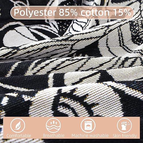 Miniatura 10 de Shesyuki Manta bohemia para cama, sofá, reversible, de algodón, bohemio, para viajes, bohemio, manta de muselina mexicana, tapiz hippie para