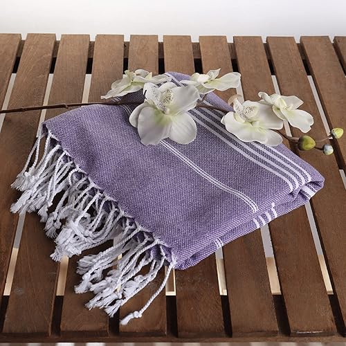 Miniatura 2 de PÜSKÜL - Juego de 6 toallas turcas de playa, regalos de despedida de soltera, toalla de algodón turco de gran tamaño 39 x 70 pulgadas, regalos de
