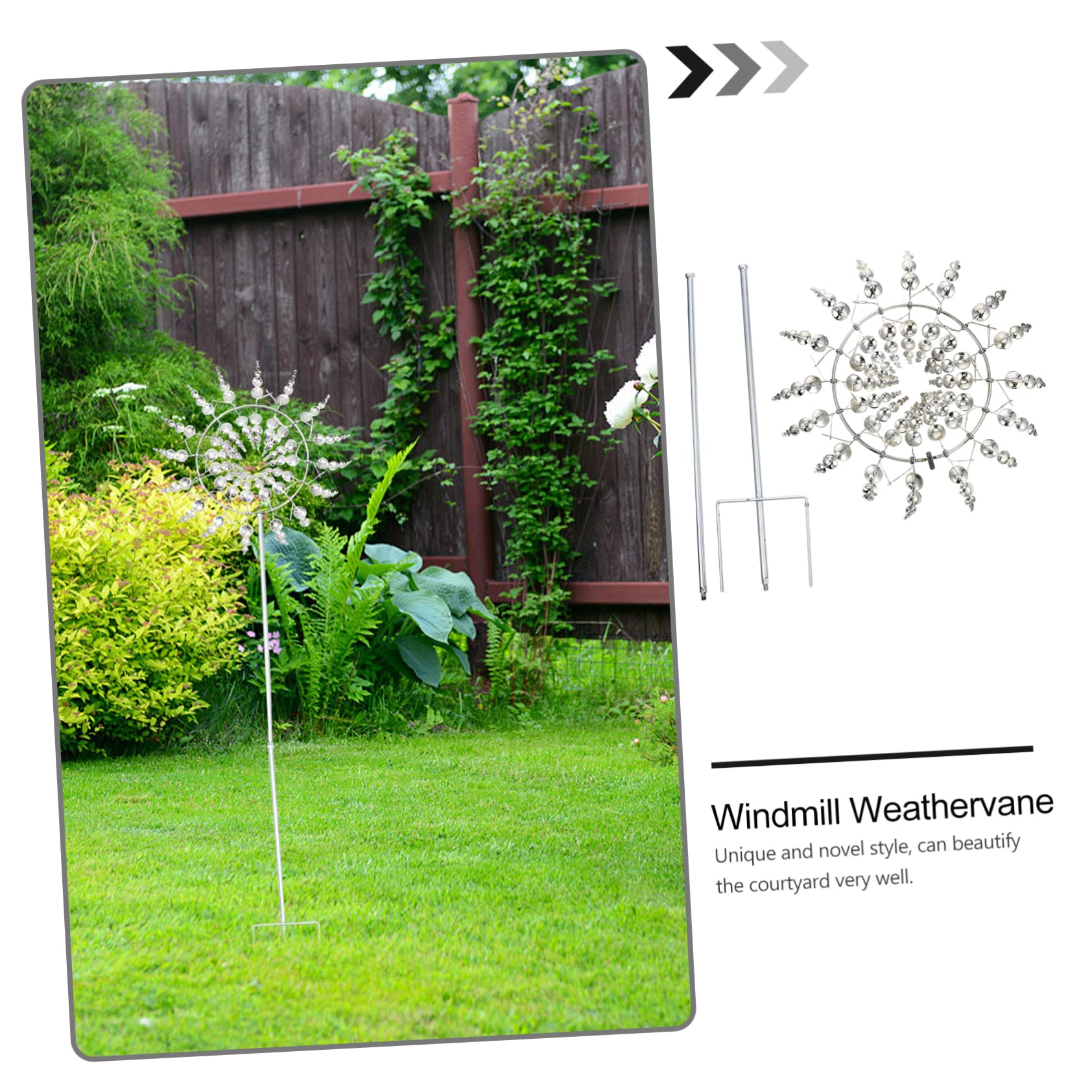 VICASKY Weather Monitoring Decoration Windmill Wall Decor Outdoor Windmill Garden Ornament