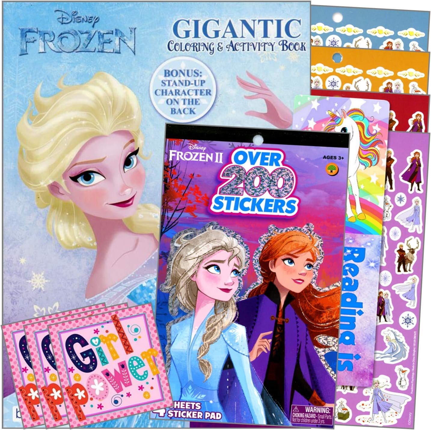 Download Amazon Com Disney Frozen Elsa Gigantic Coloring Book Stickers Set For Girls Bundled With Separately Licensed Gww Coloring Fun Prize Stickers And Bookmark For Kids Office Products