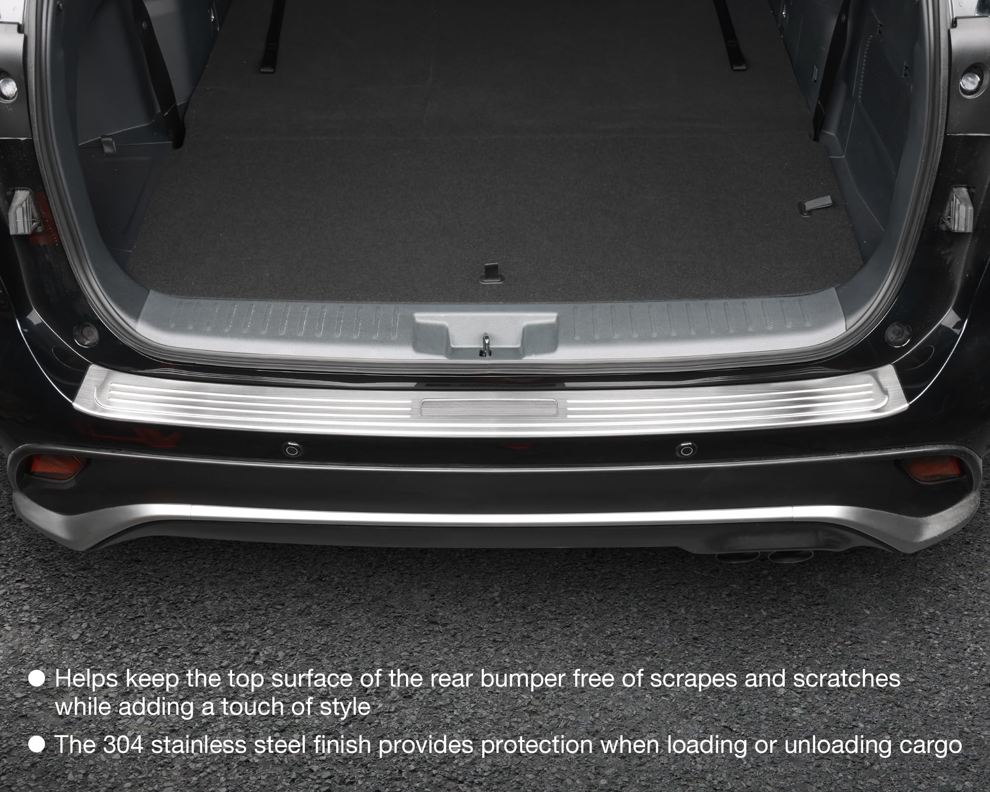 Unbranded Rear Bumper Plate Protector Guard – Carbon Fiber Look For 2020-2025 Toyota Highlander
