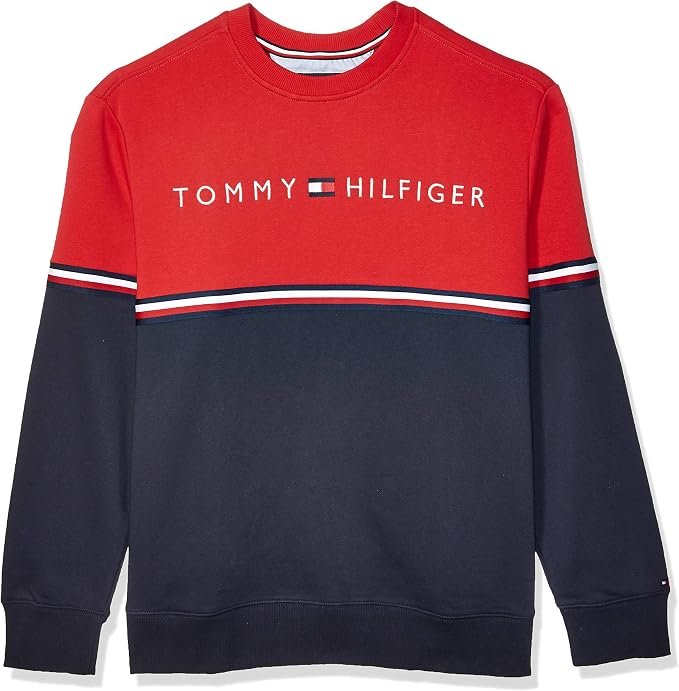 Amazon.com: Tommy Hilfiger - Sudadera con cuello redondo para hombre,  sudadera de Tommy Hilfiger para hombres altos y grandes, con cuello  redondo, XL, Apple Rojo/ Sky Capitán : Ropa, Zapatos y Joyería