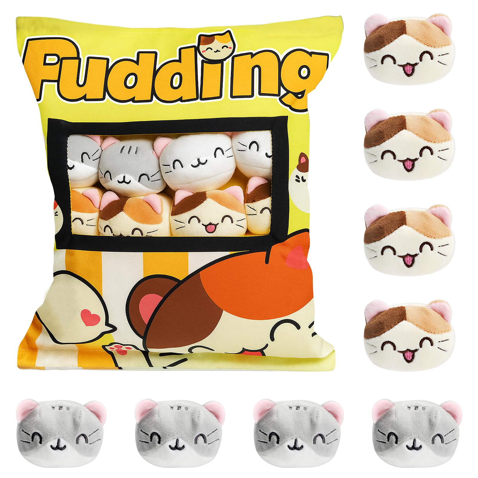ZMDMAH Cat Pillow, Long Cat Plush Pillow, Long Cat Plush Pillow, Cushion Gat Soft Animal Plush Toy Kitten Gift Gat Plush for Children and Adults Child Gift or Children