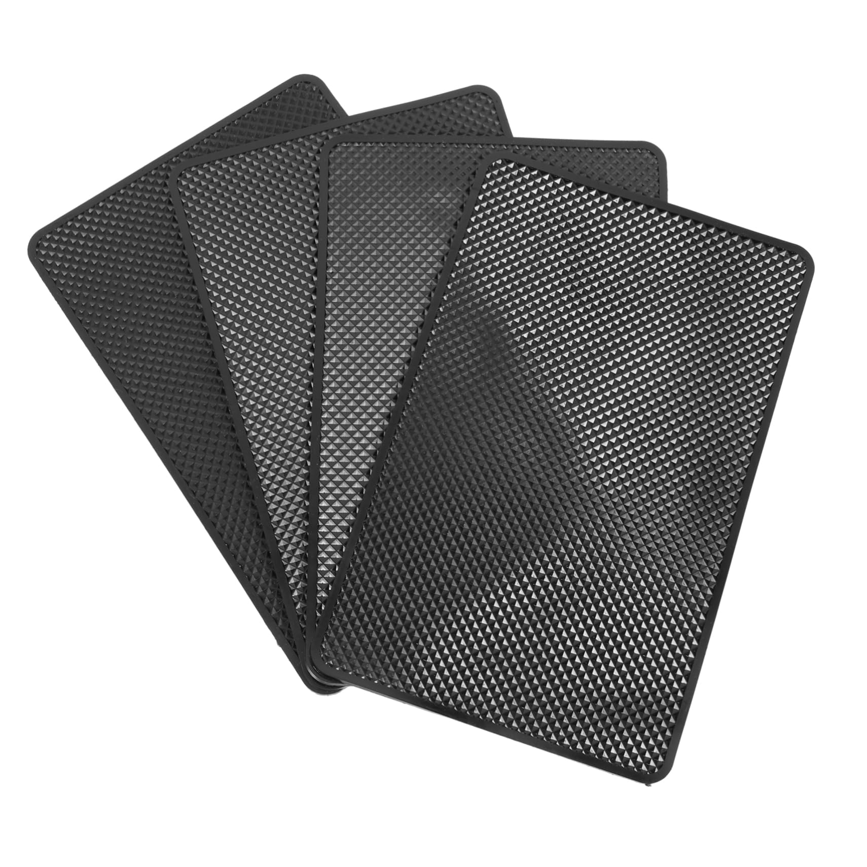SEWACC 4pcs Non Slip Car Dashboard Mat Auto Phone Holder Pad Adhesive Washable Silicone Auto Supplies (19x12cm)