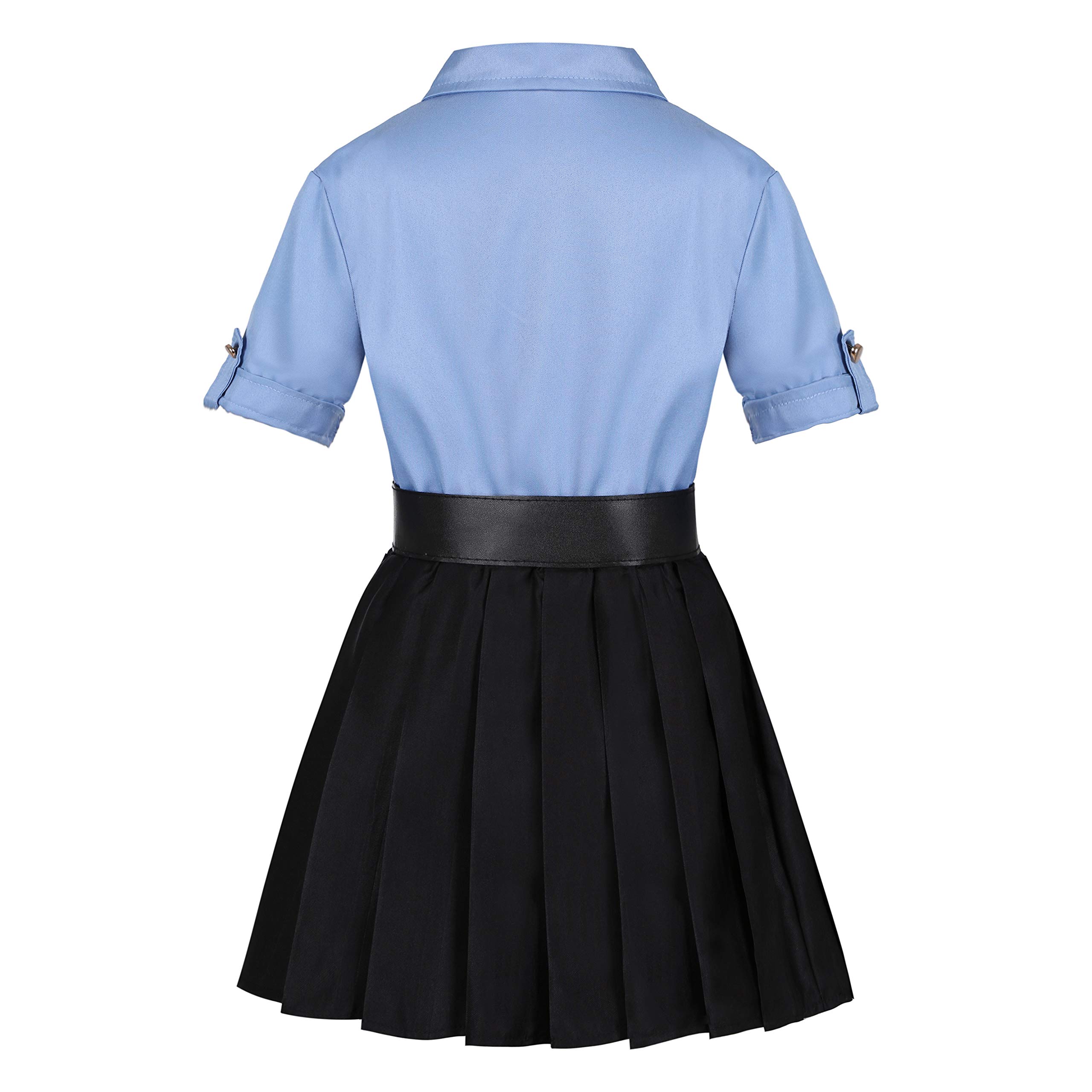 Girls Police Officer Costume Kids Cop Uniform for Girls Cop Cosplay Halloween Costume