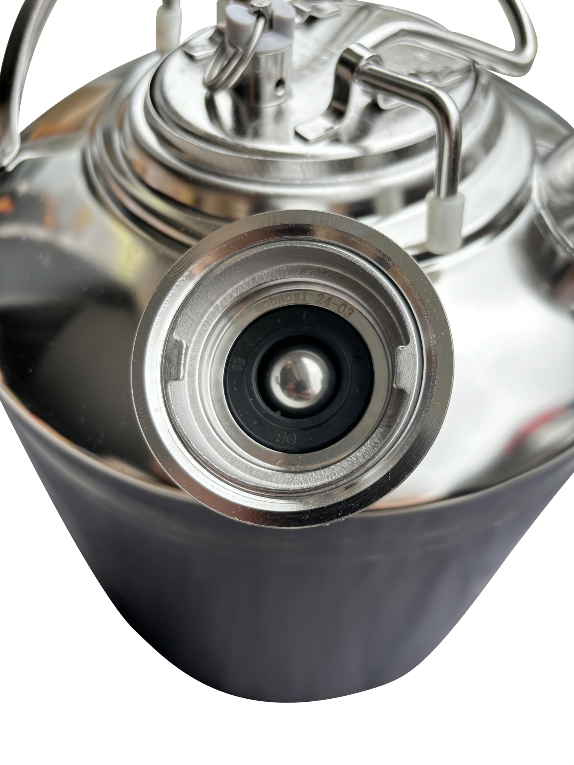 Barril de limpieza de línea de cerveza de 2.5 galones, kit de limpieza de línea de cerveza con acoplador 2 D hecho de acero inoxidable, limpiador de líneas de cerveza utilizado para