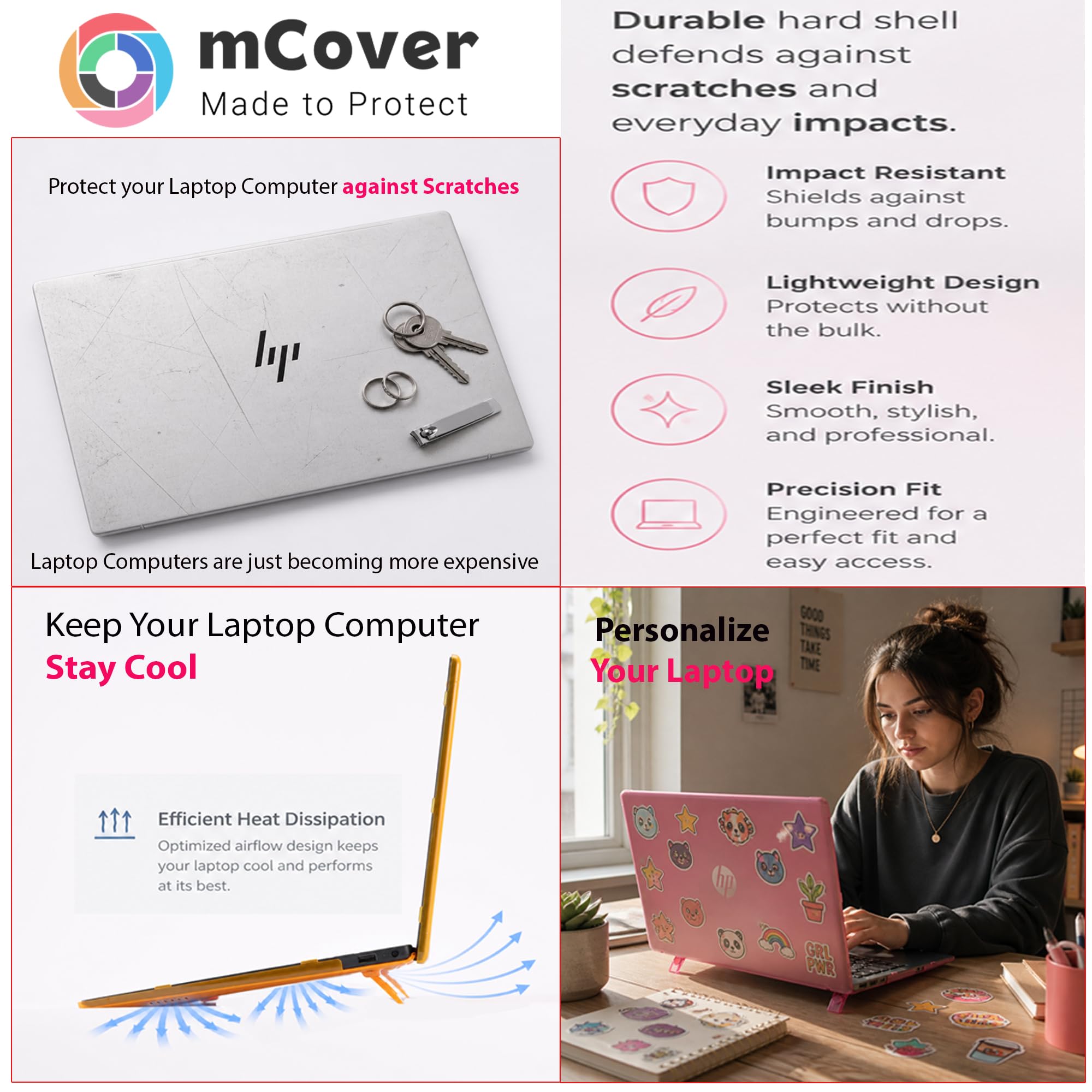 mCover Custodia compatibile solo per HP ProBook 460 | 465 G11 e EliteBook 860 | 865 G9 G10 G11 da 16" 2022~2025 (Non per altri modelli HP) - Nero