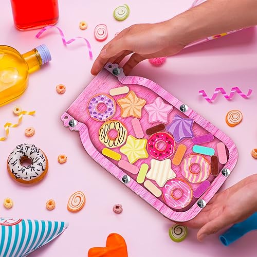 Miniatura 7 de Treela Tarro de recompensa para niños, tabla de recompensas de dulces para niños pequeños, tarro de masón para niños y niñas, tabla de