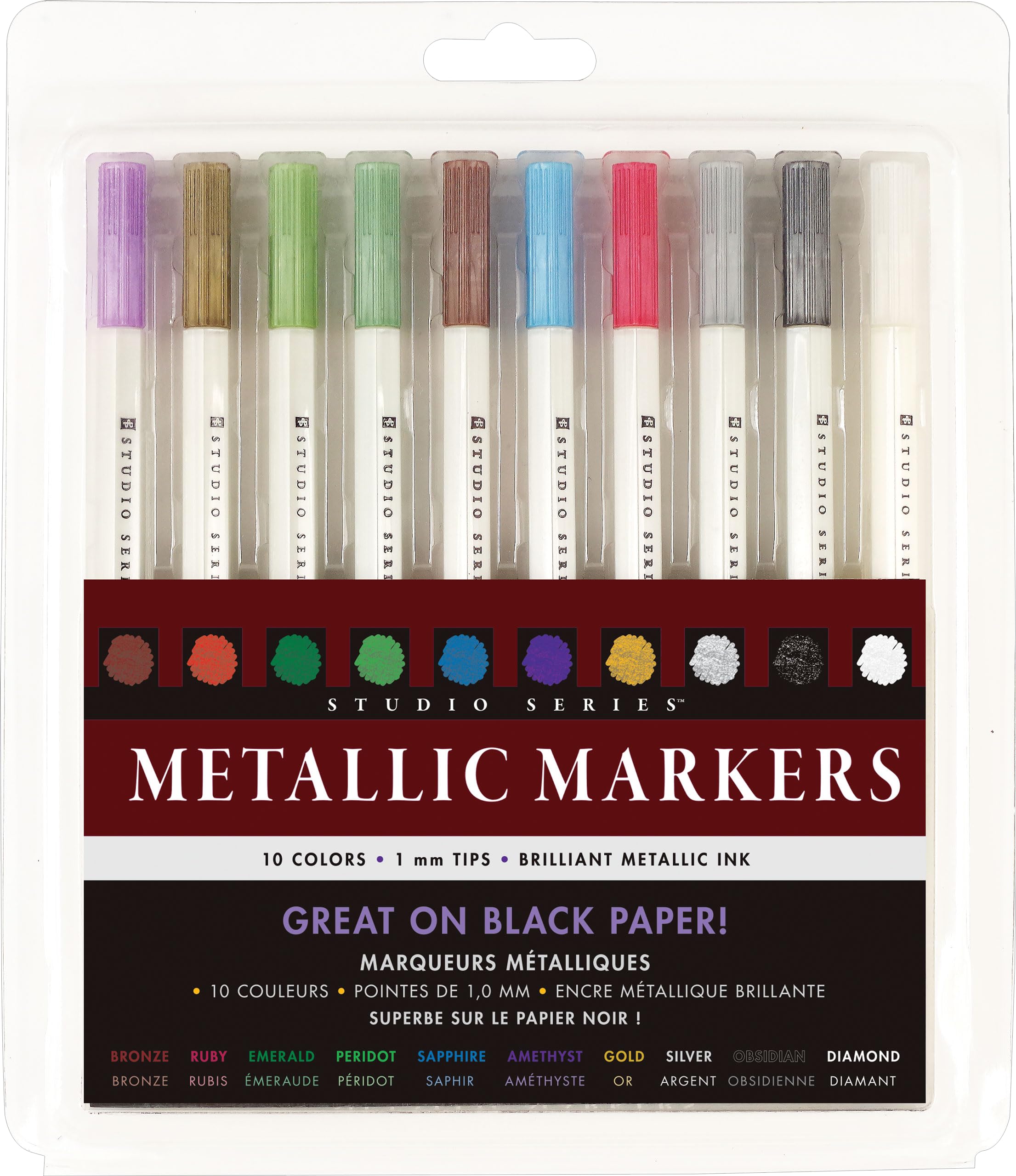 Peter Pauper Press Studio Series Metallic Markers (Set of 10)