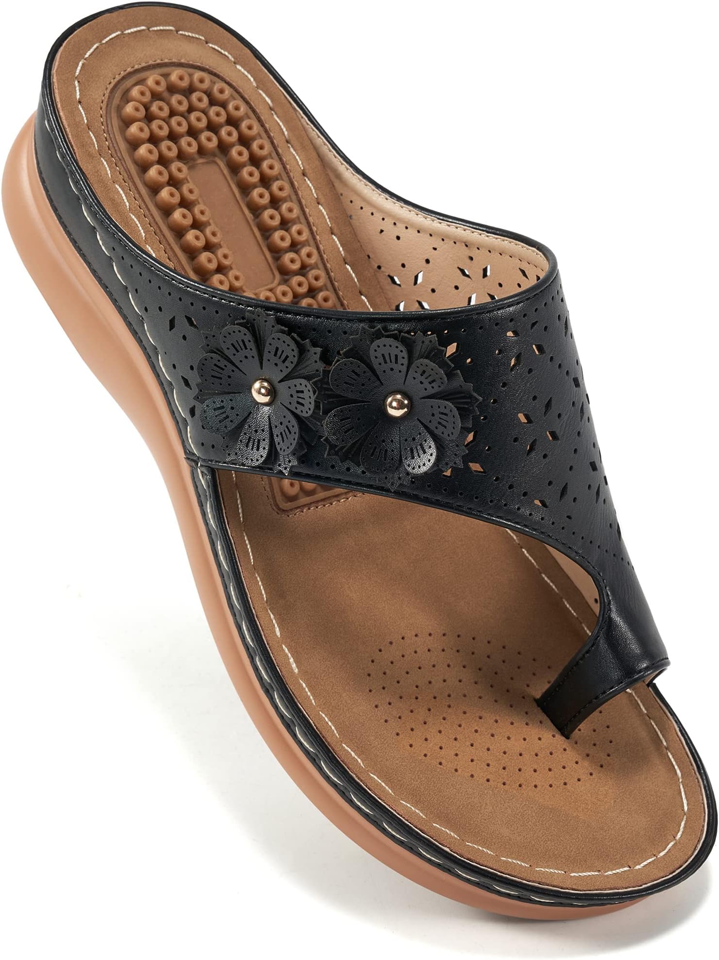 Womens Comfort Wedge Sandals: Soft Cushion & Orthopedic for All-Day Walking - Non-Slip 1.96" Heel for Stability - for Comfort Seekers