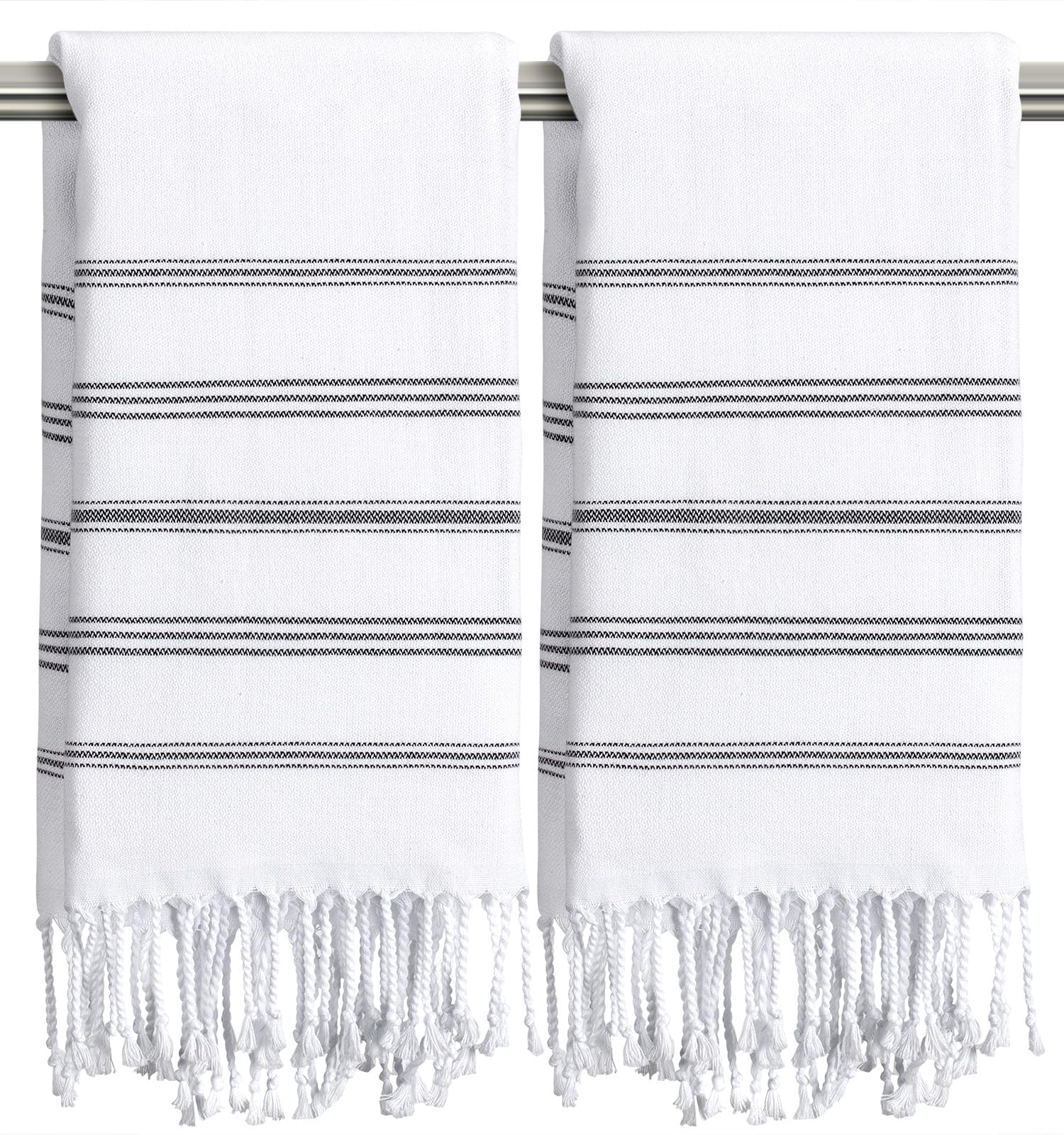 cabanana Hand Towels for Bathroom - 2-Pack,20x30 Inch-100% Cotton,Turkish Bathroom Hand Towels,Super Absorbent & Quick-Dry Soft for Bath, Kitchen, Spa