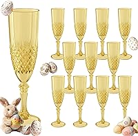 Vista 31 de Copas de champán de plástico, copas de champán a granel, copas de vino acrílicas reutilizables irrompibles para bodas, despedidas de soltero