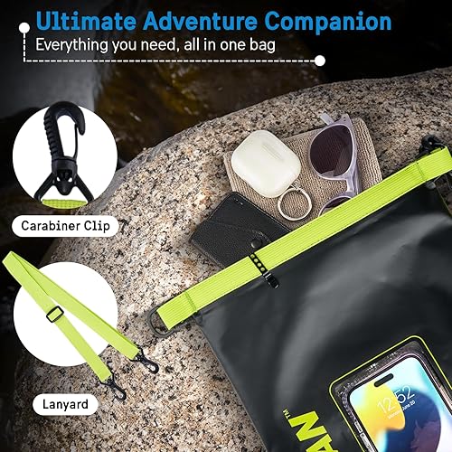 Miniatura 4 de Pelican Marine - Bolsa seca impermeable IP68 con tapa enrollable 5 litros con funda integrada para iPhone 14 Pro Max 13 Pro Max 12 Pro Max 11 bolsa