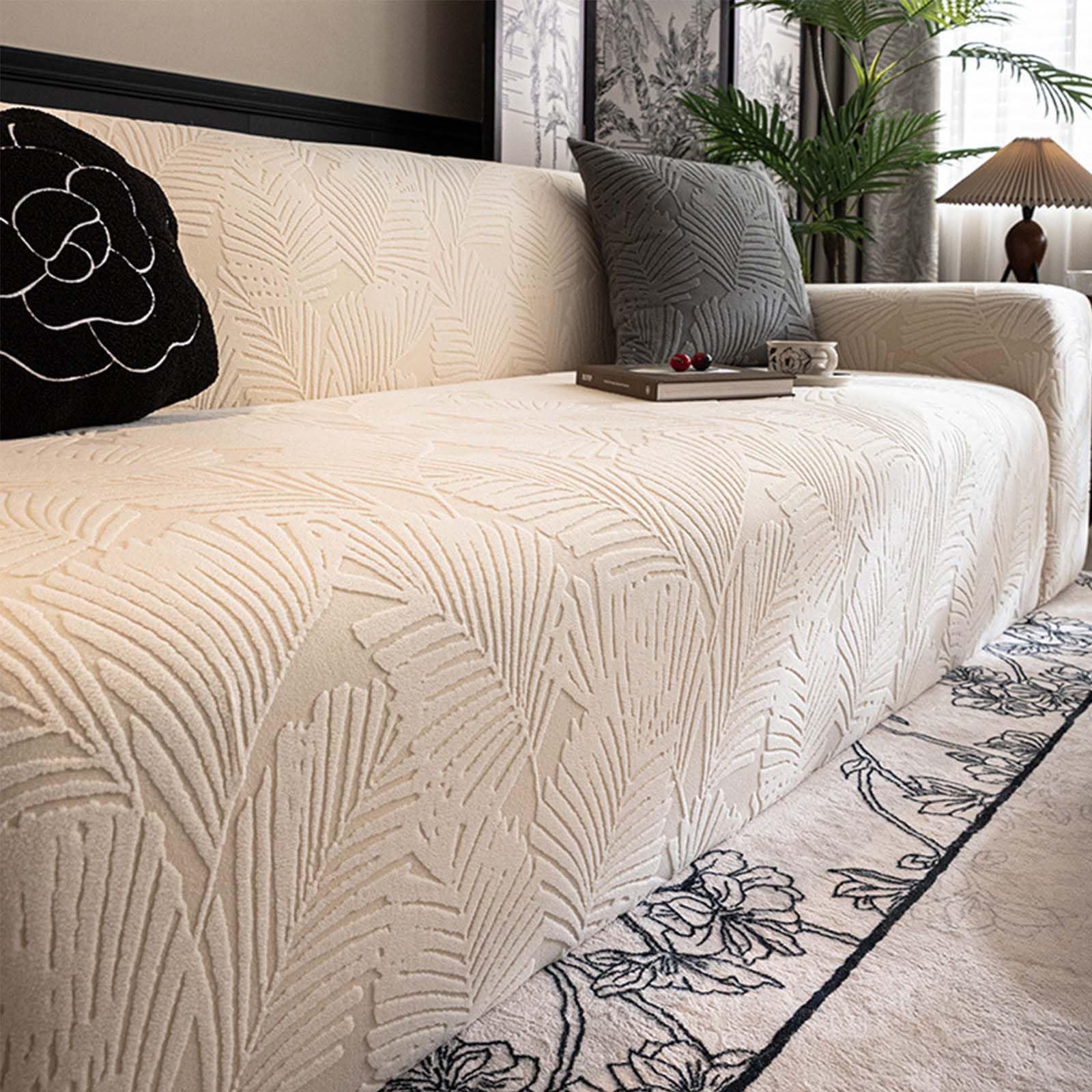 Housse de canapé velours extensible 2 places, douceur et confort pour salon moderne