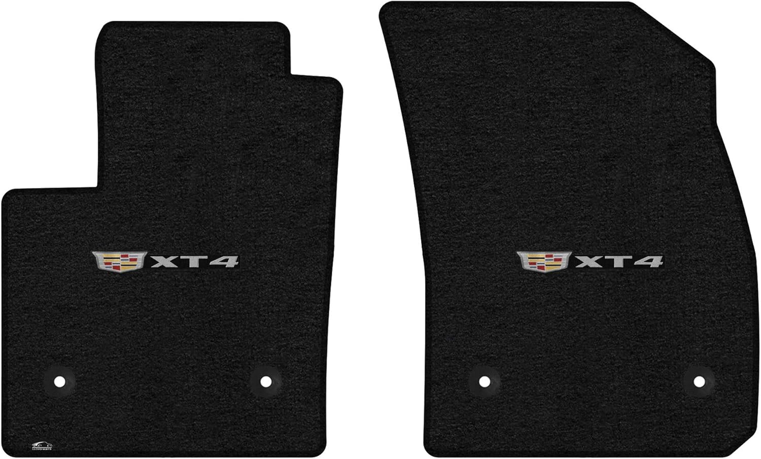 Lloyd Mats Custom-Fit Carpeted Floor Mats Premium Luxury Car Floor Liners for Cadillac XT4 2019-ON (Charcoal, Cargo - XT4 Logo)