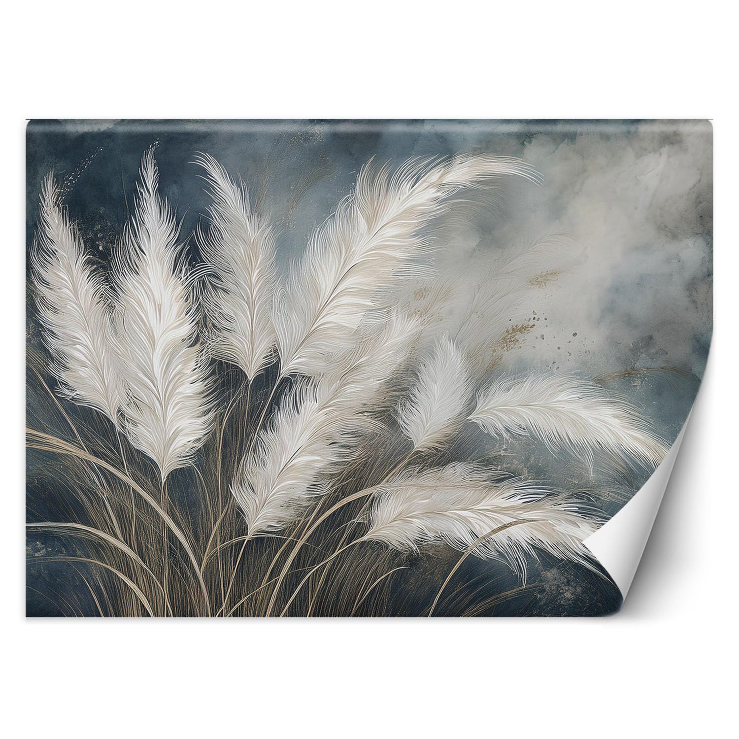 Tableau herbe de la pampa papier peint intissé haut de gamme 200x140