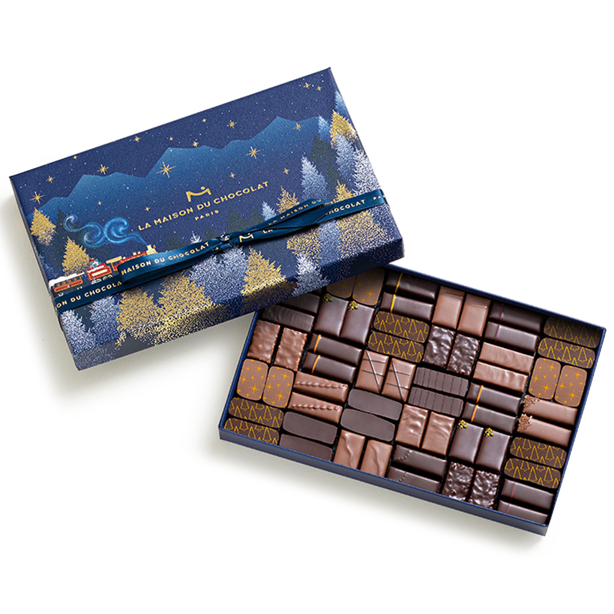 La Maison Du Chocolat Limited Edition Holiday Gift – Christmas Chocolate Gift Box To Celebrate With Your Family, Assorted Milk & Dark Gourmet Chocolates
