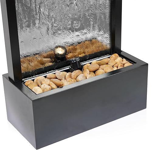 Miniatura 21 de Alpine MLT100 Espejo Cascada con piedras decorativas y luz, color Bronce, Ecléctico, Marrón 72 pulgadas - Bronce