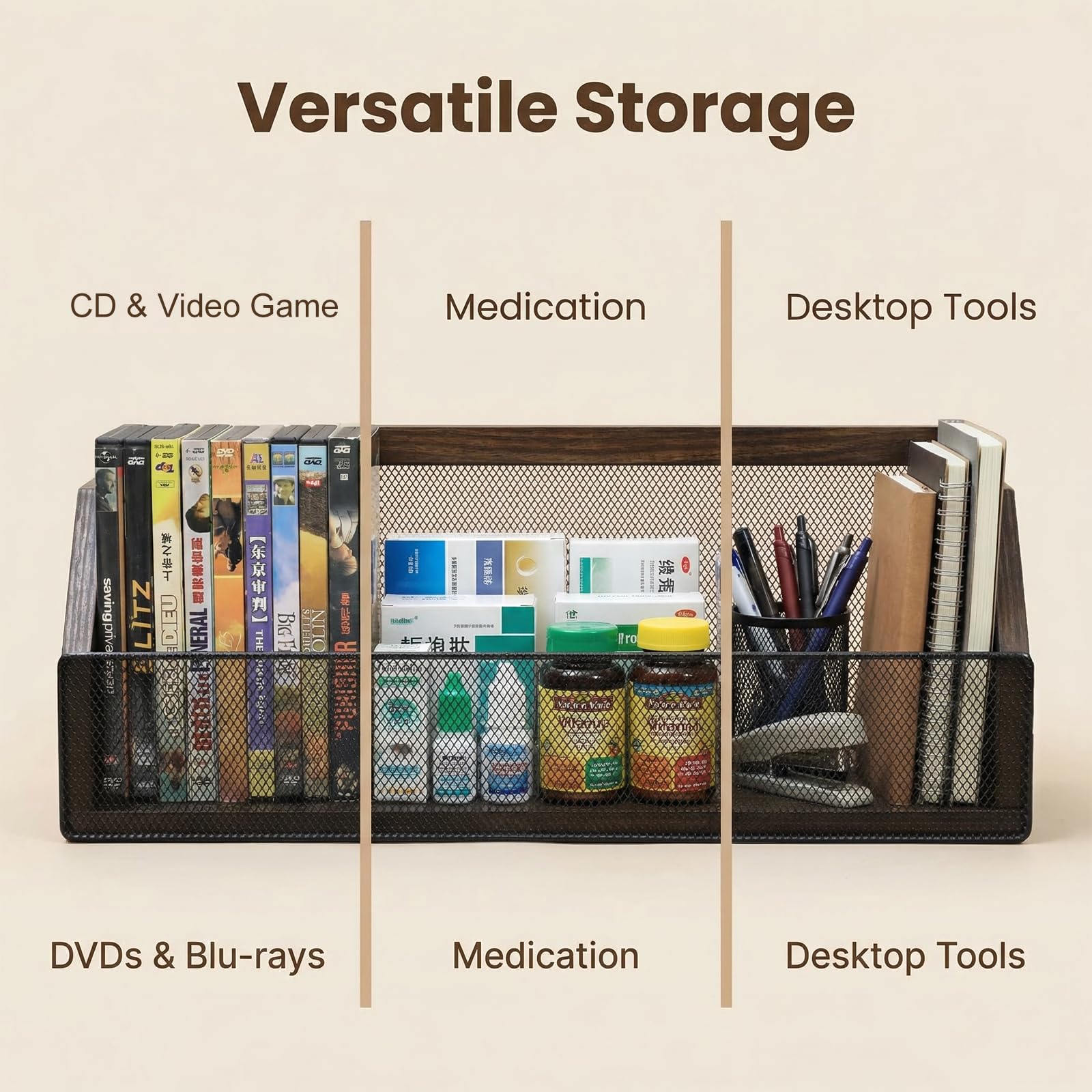 Amazon.com: PUTNATRUE CD Storage Rack, Wooden CD Organizer Holds
