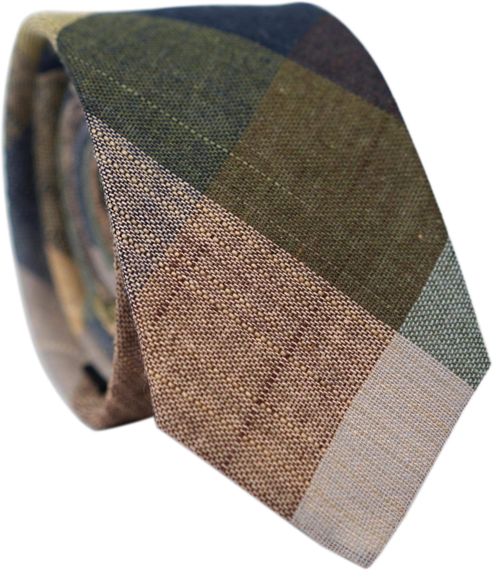 2.5 inch Skinny Ties for Men, Solid Cotton Linen Neckties