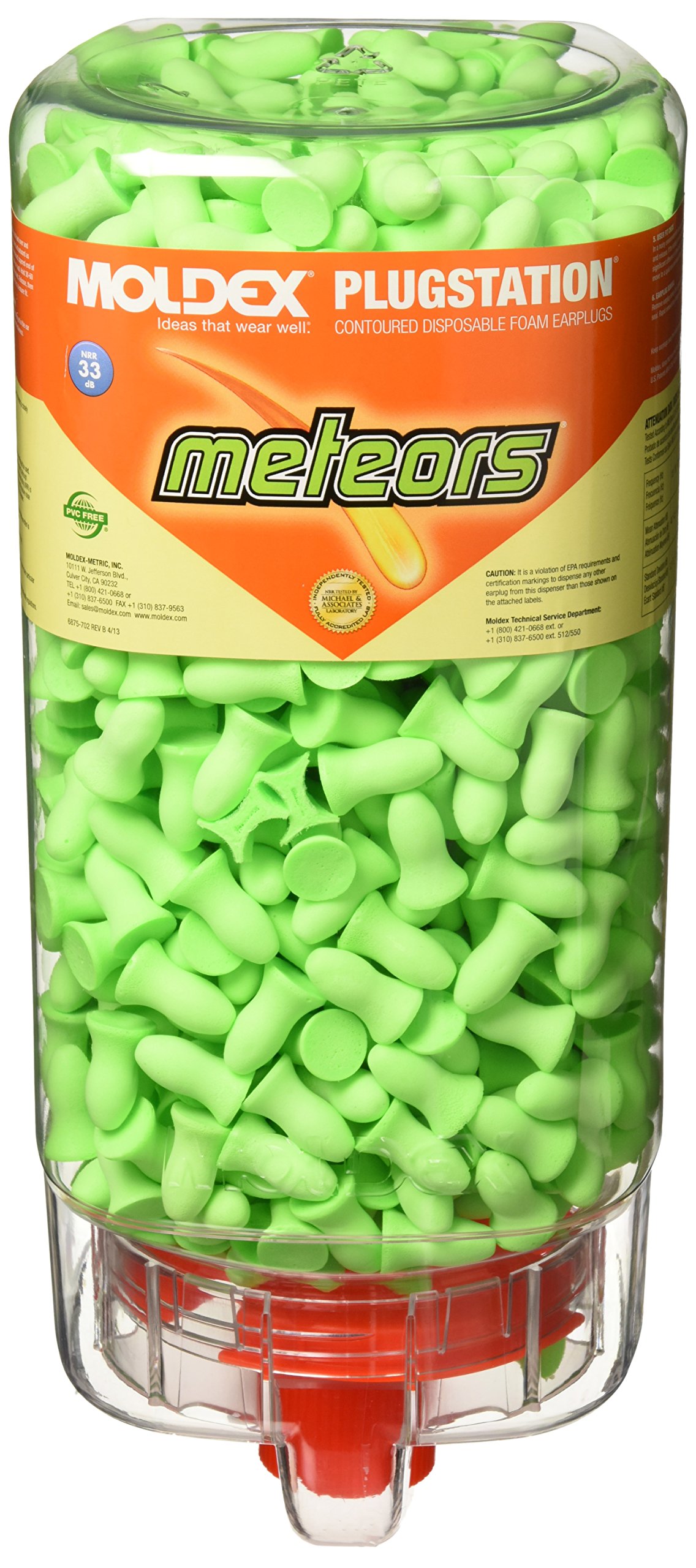 Moldex 6875 Meteors Uncorded Earplug Dispenser with 500 Pairs