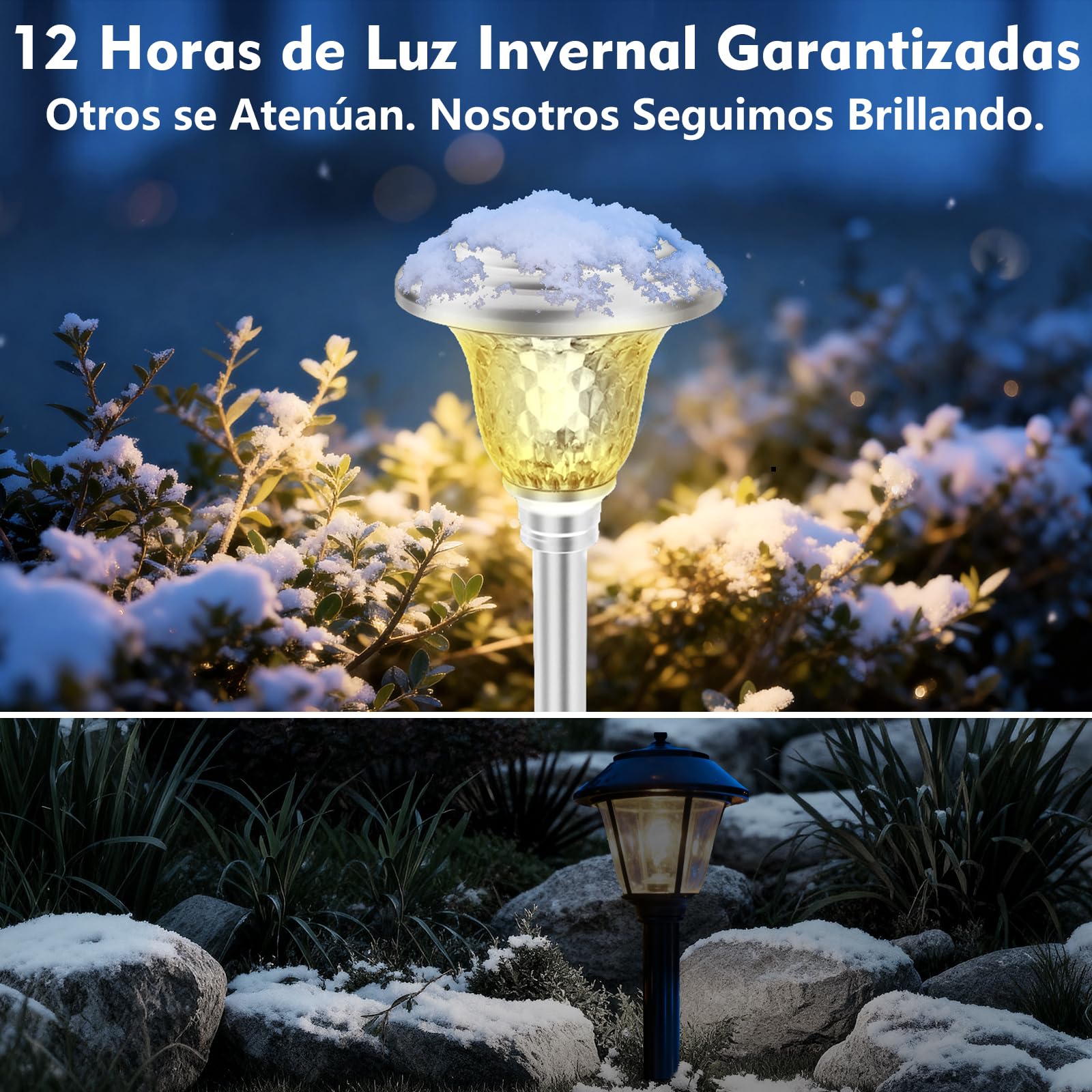 BEAU JARDIN 8 Pack Luces Solares para Jardin la Decoración del Lampara Acero Inoxidable, Jardin Solar Luces Solares al Aire Libre, con 3 Modos de Cambio de Color, para el Césped Terraza Patio