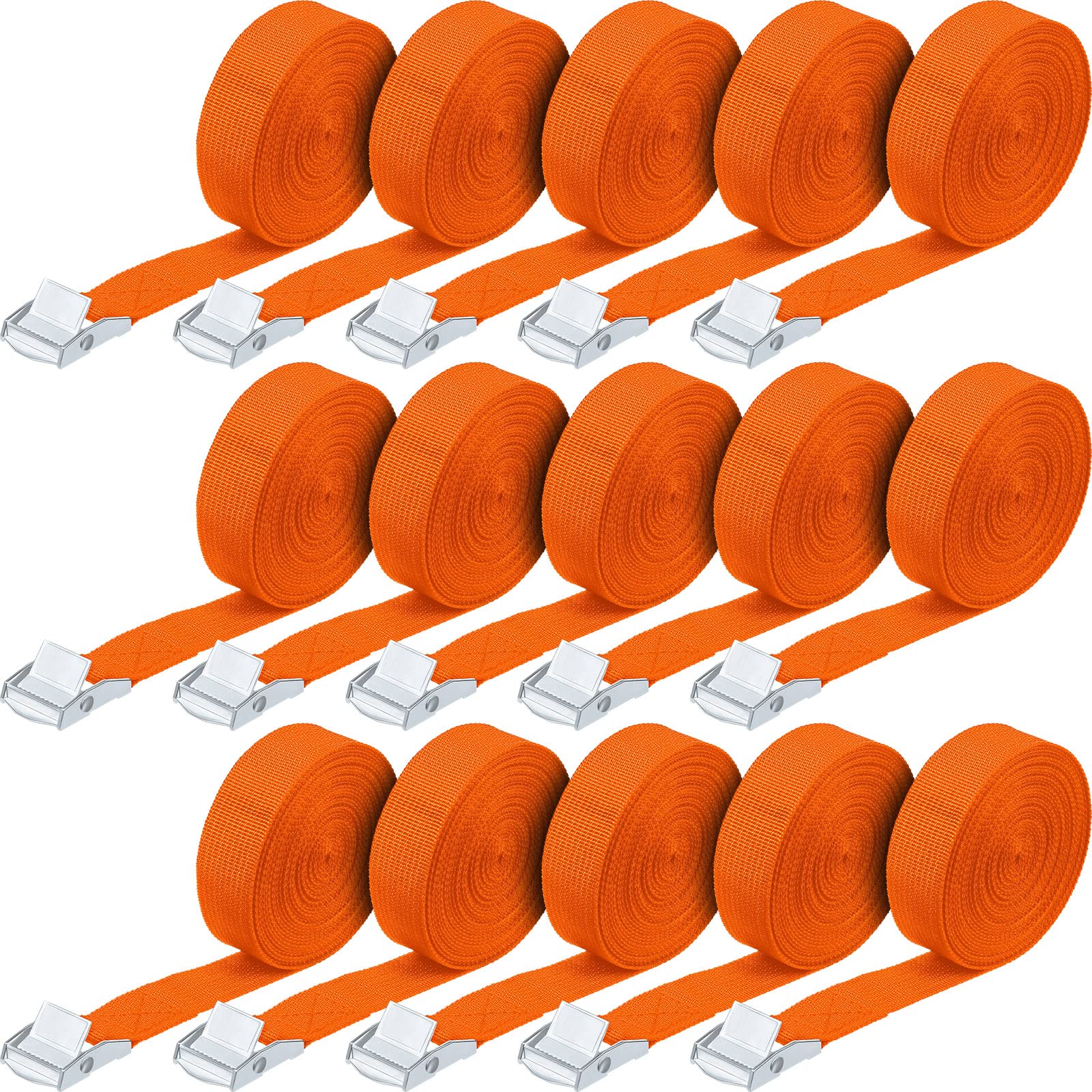 Riakrum Lashing Straps - 15 Pack, 12ft, 250lb Capacity -9