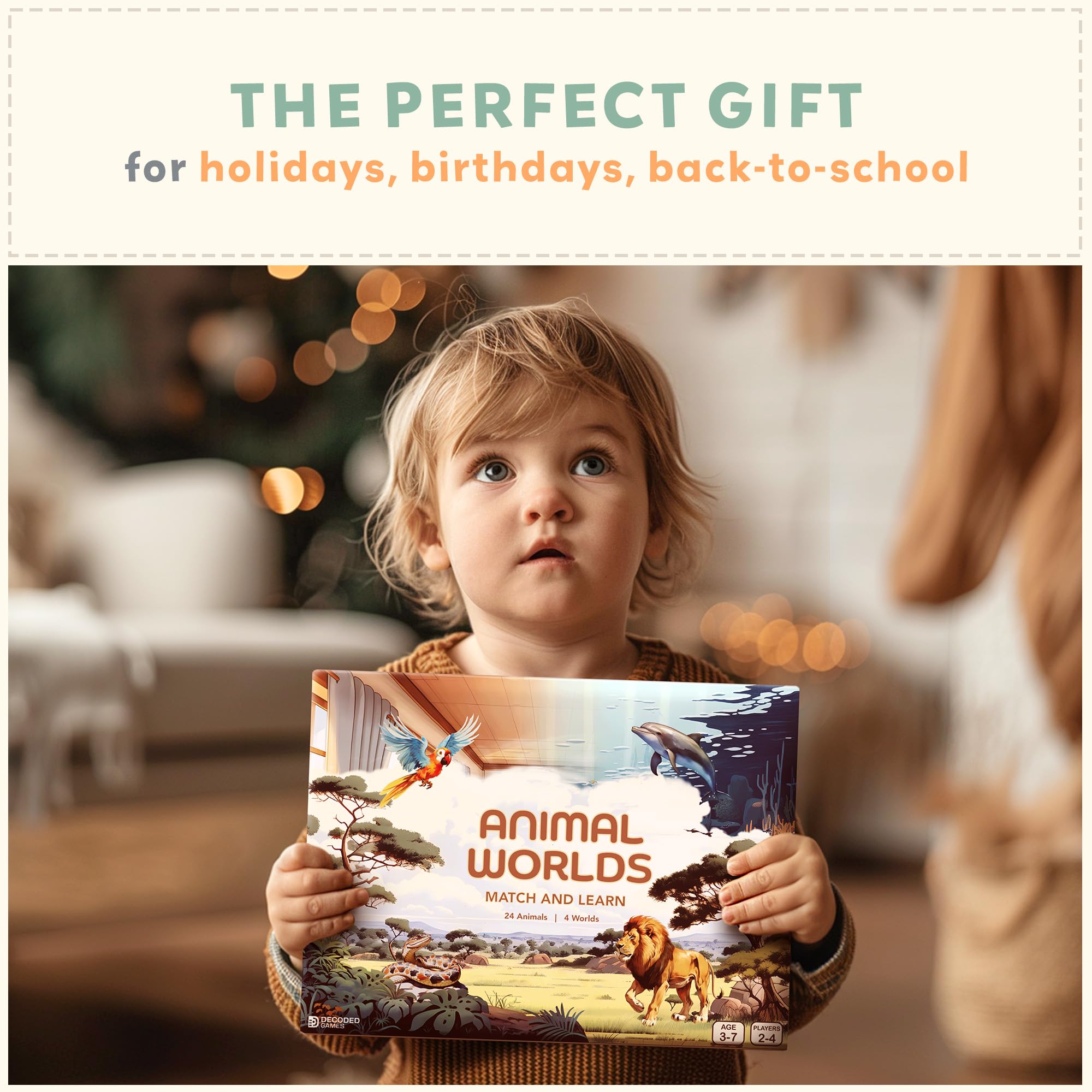 Animal Worlds - The Matching Game for Toddlers Ages 3-5 - Memory Game for 3 Year Olds, Family and Toddler Board Games for Kids - Image 2