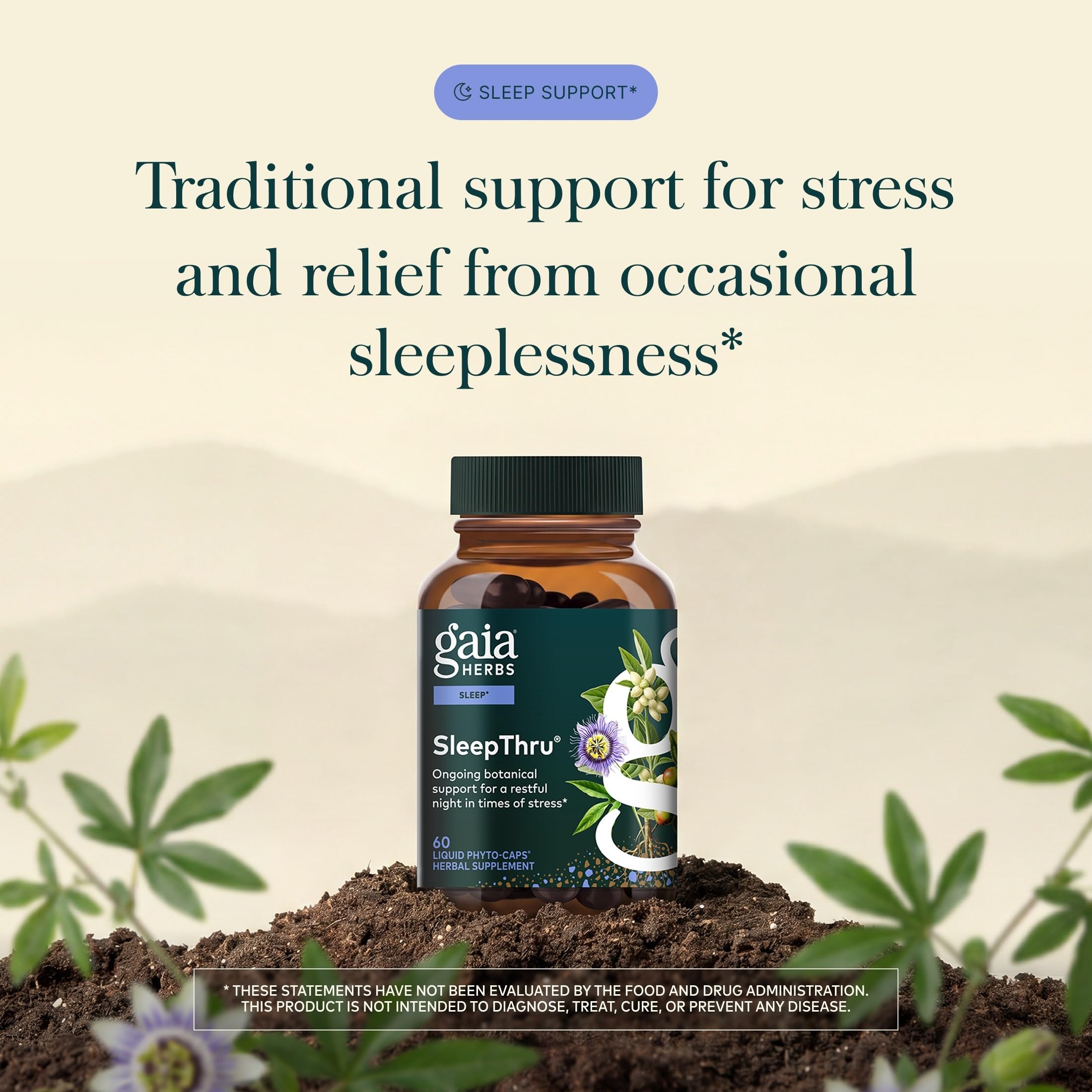 Gaia Herbs SleepThru, 60 Vegan Capsules, 30 Servings — Amazon image 3