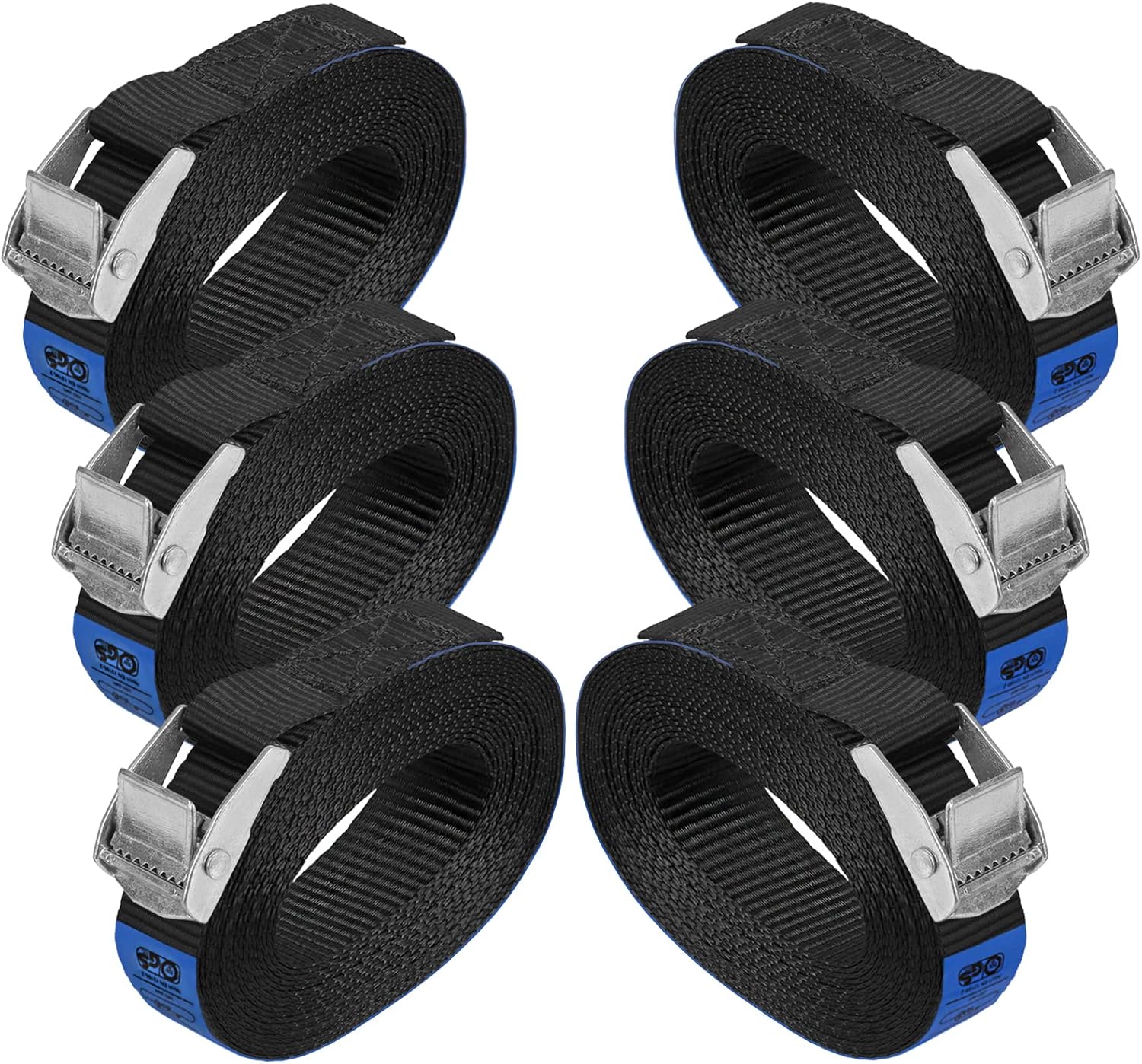 Cinghie Di Fissaggio Per Bagagli - 10 Pezzi 2.5cm X 6m, Resistenza 250 Kg, Norma DIN EN 12195-2 - Foto 3