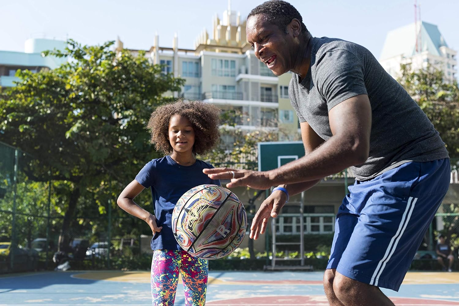 Premium Design Leather/Rubber Basketball - Kids & Youth, Size 3/4/5/6/7