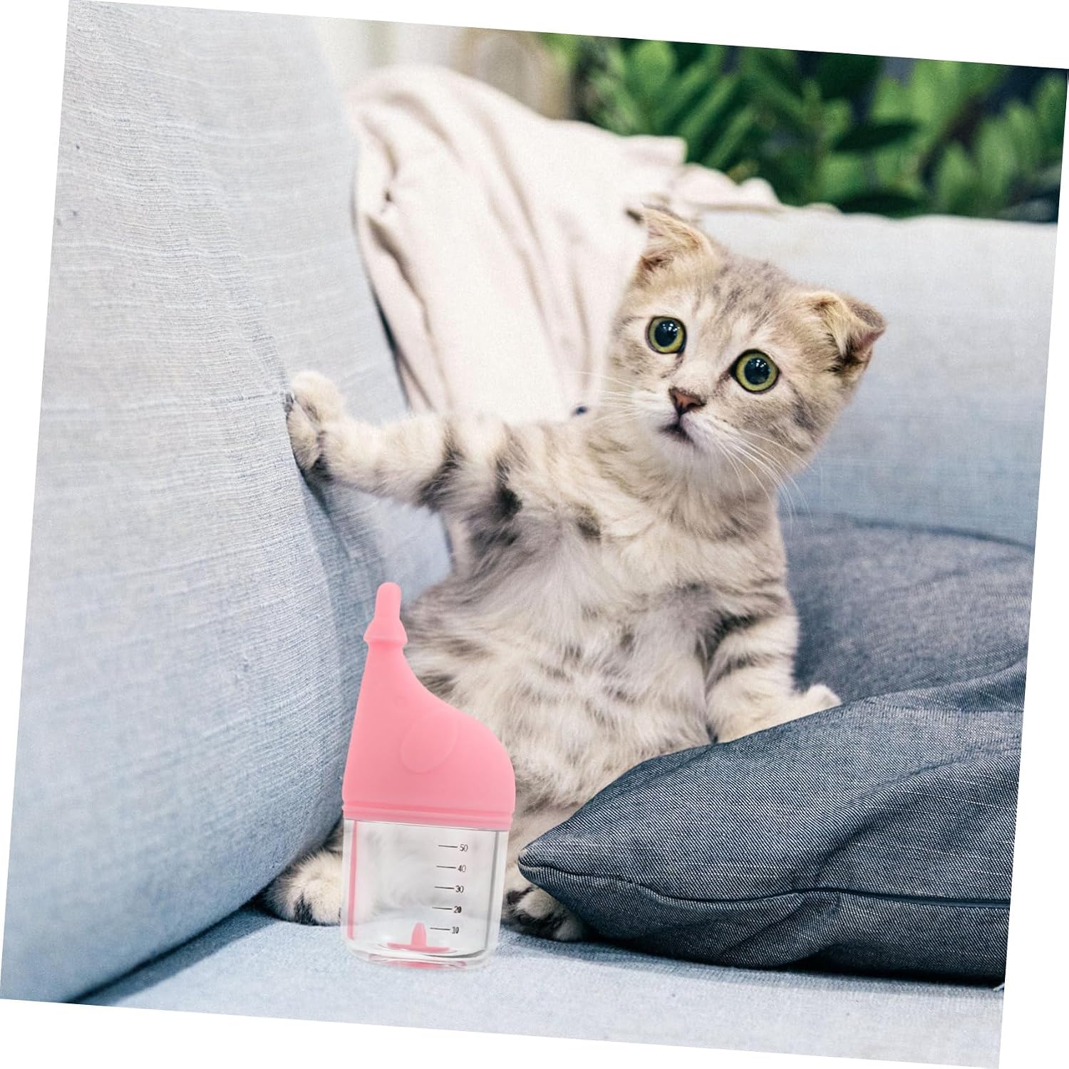VICASKY Pet Feeder Bottle Kitten Nursing Bottle for Newborn Puppies and Cats Puppy Milk Feeder Natural Silicone Nipple for Safe Feeding