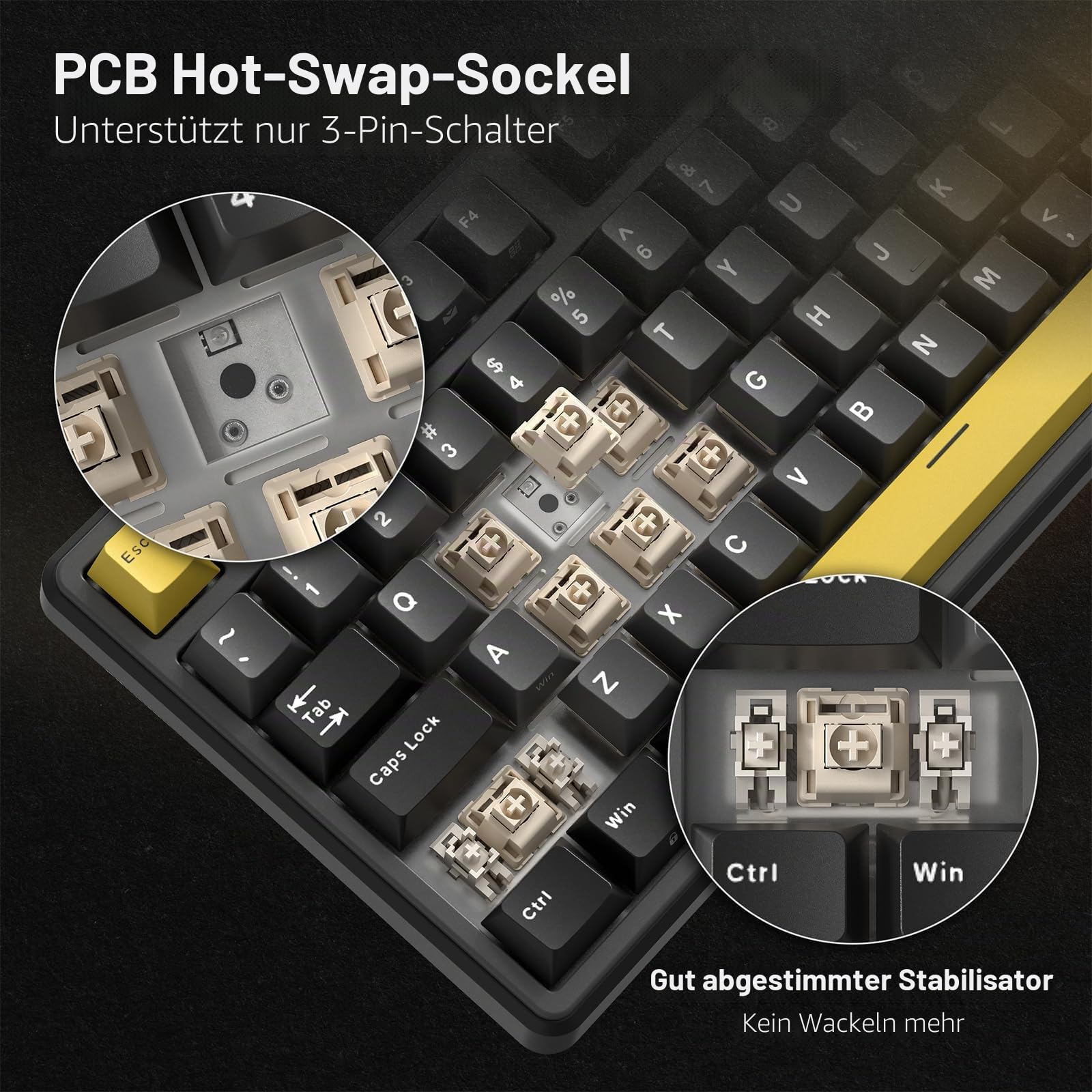 RK ROYAL KLUDGE X104 Kabel Mechanische Gaming-Tastatur voller Größe, QWERTY | Creamy-Tastatur mit Ziffernblock, 104 Tasten, RGB-Computertastatur, Hot-Swap lineare Schalter, Online-Software für Win/Mac