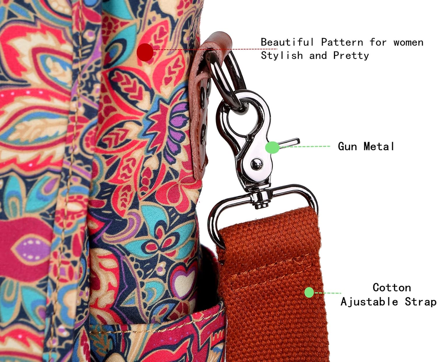 Baosha Multicoloured 17inch Laptop Computer Bag Messenger Bag Briefcase for Women BC-07 - Image 7