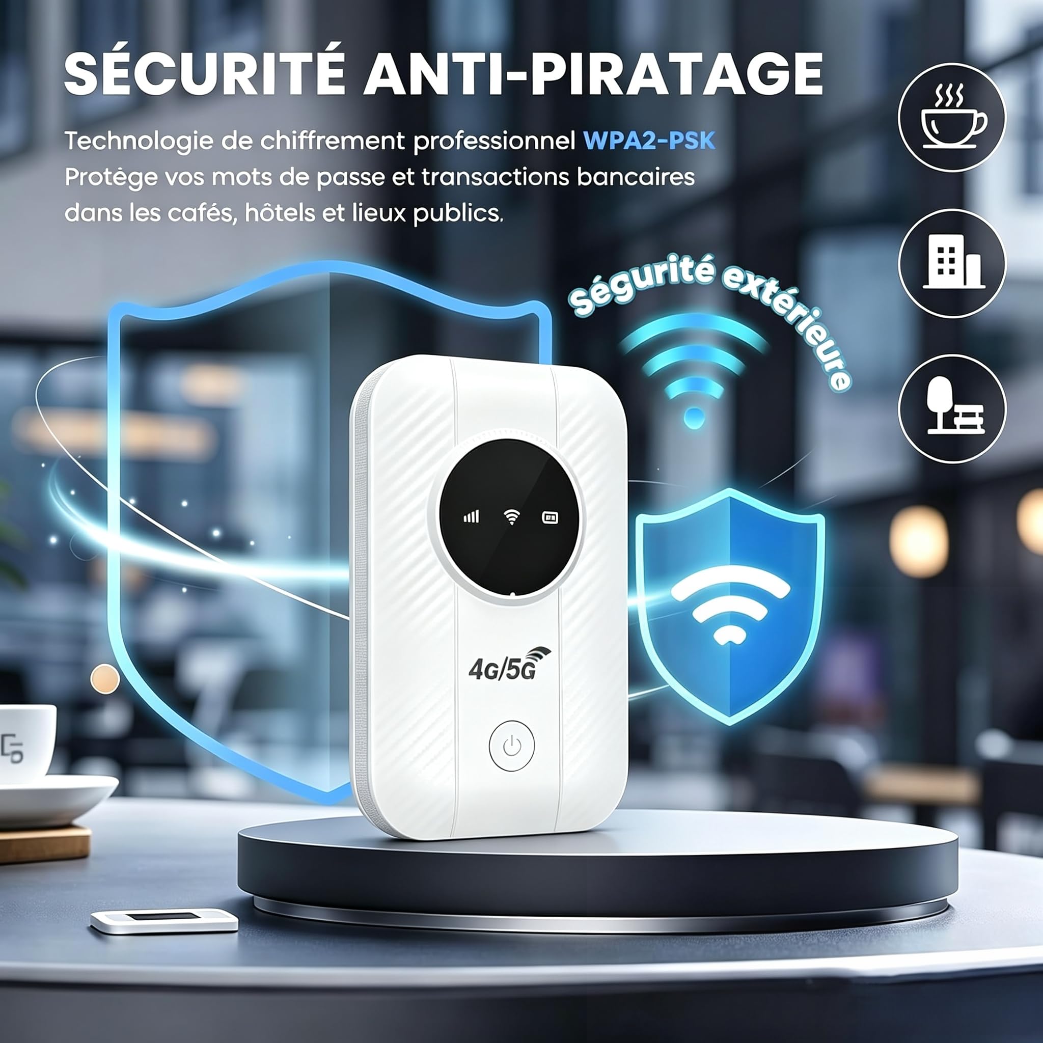 Router 5G portatile WiFi 6, sbloccato con slot SIM Modem Internet mobile ad alta velocità 5G/4G+, connessione fino a 26 dispositivi, ideale per viaggi e telelavoro