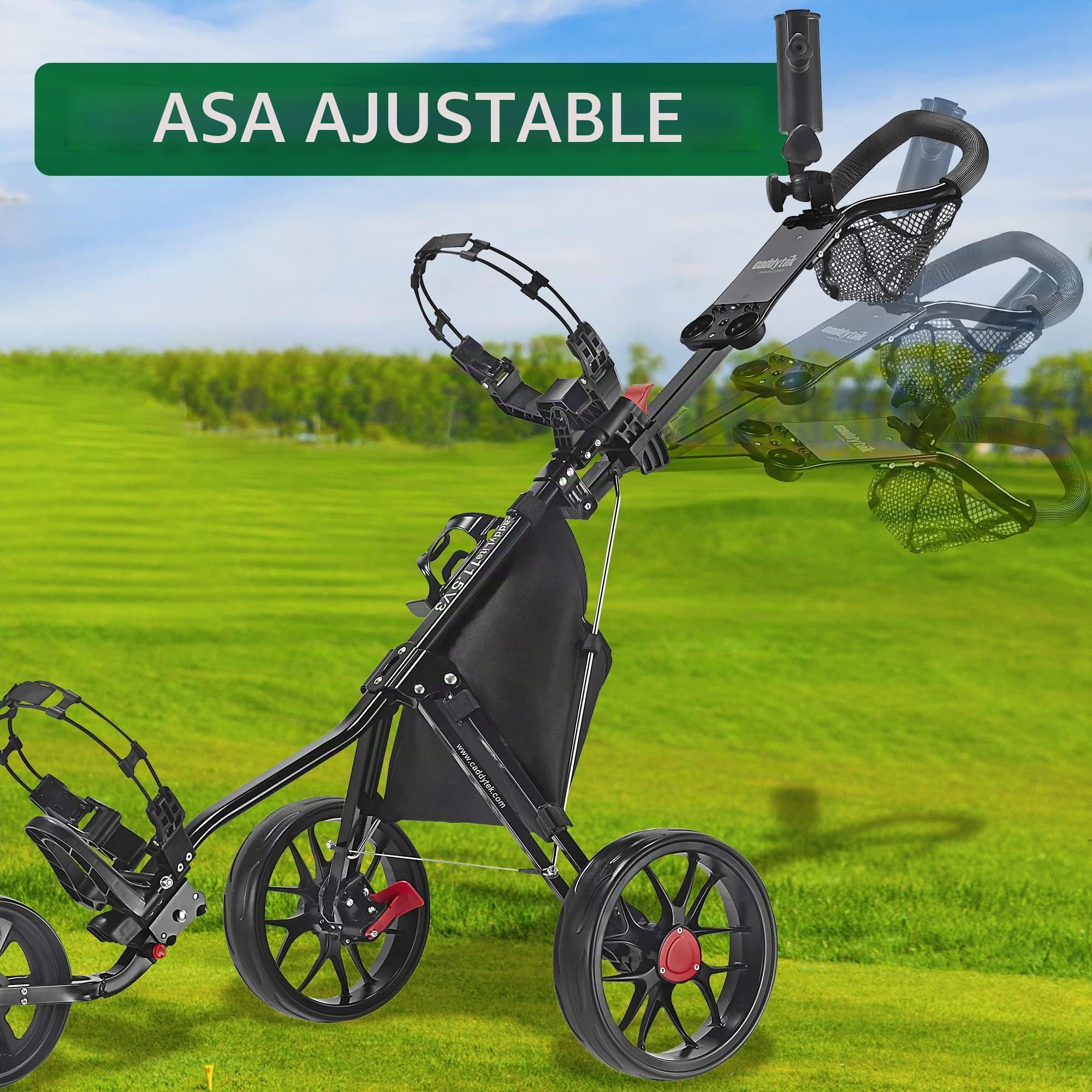 Caddytek CaddyLite 11.5 V3 Carrito de Golf de 3 Ruedas Ligero Plegable