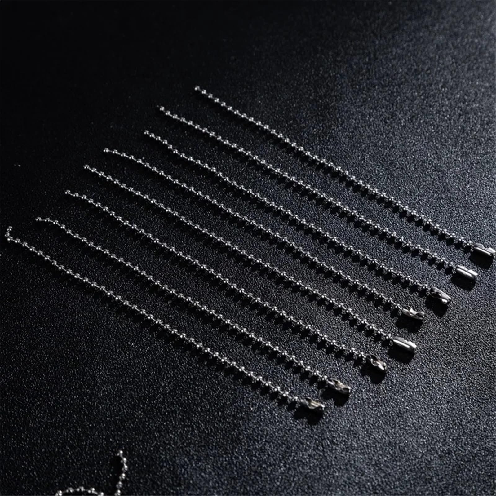 Łańcuszki kulkowe, Łańcuszek kulkowy 300 sztuk 2,4 mm okrągły koralikowy łącznik o długości 8 10 12 15 cm(12cm length)