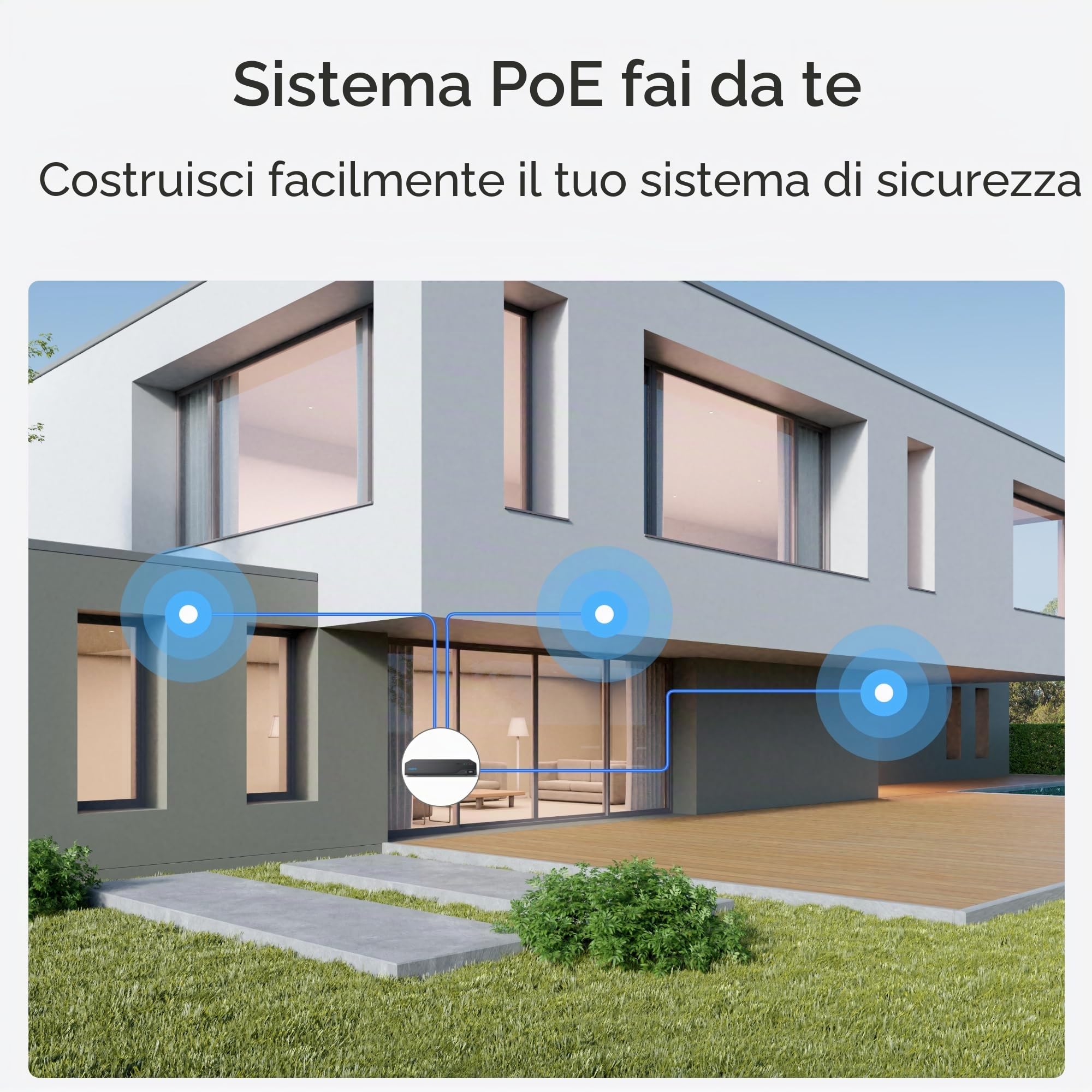Reolink NVS4 4-Channel PoE Network 16MP 6TB Registratore video di archiviazione