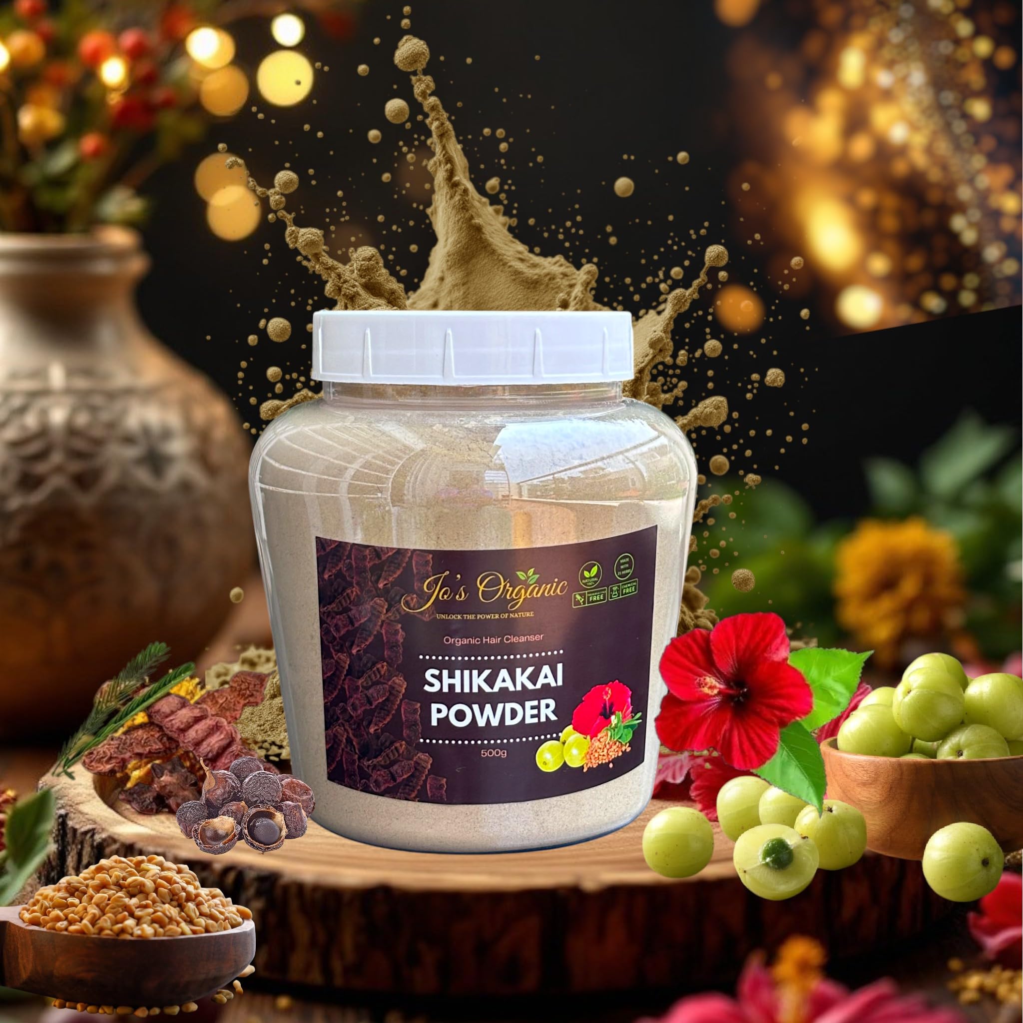 Shikakai Powder | Natural Cleanser for Dandruff & Hair Fall Control | Soft, Smooth & Healthy Care | For Men & Women (200 gm)-image-43