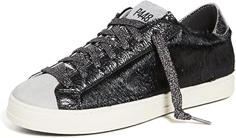 P448 Women's John Pink Python-Printed Leather Low-Top Italian Sneaker