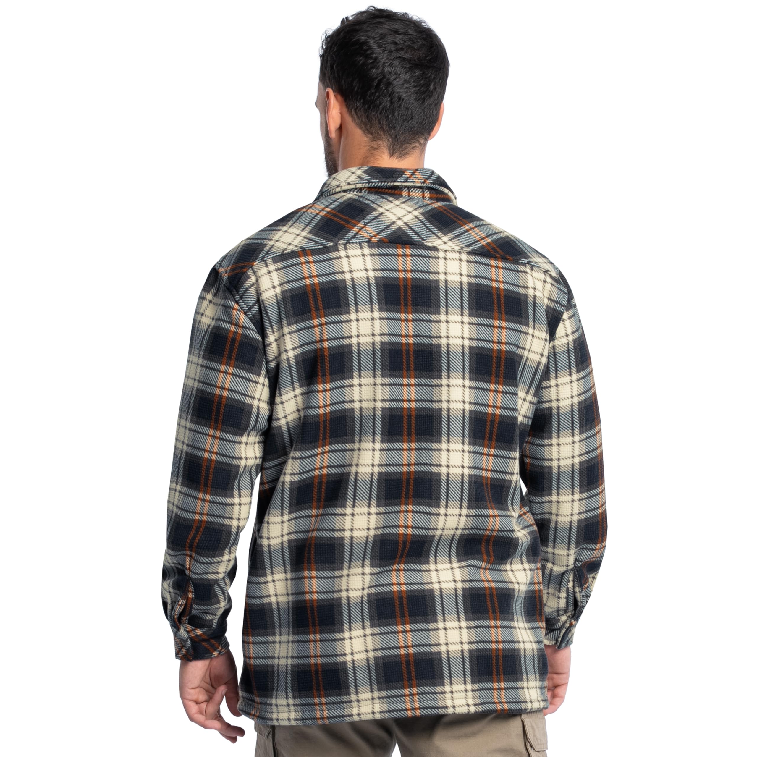 Wrangler Herren Wrangler Riggs Men's Burley Sherpa Bonded Flannel Overshirt Overshirt (1er Pack)