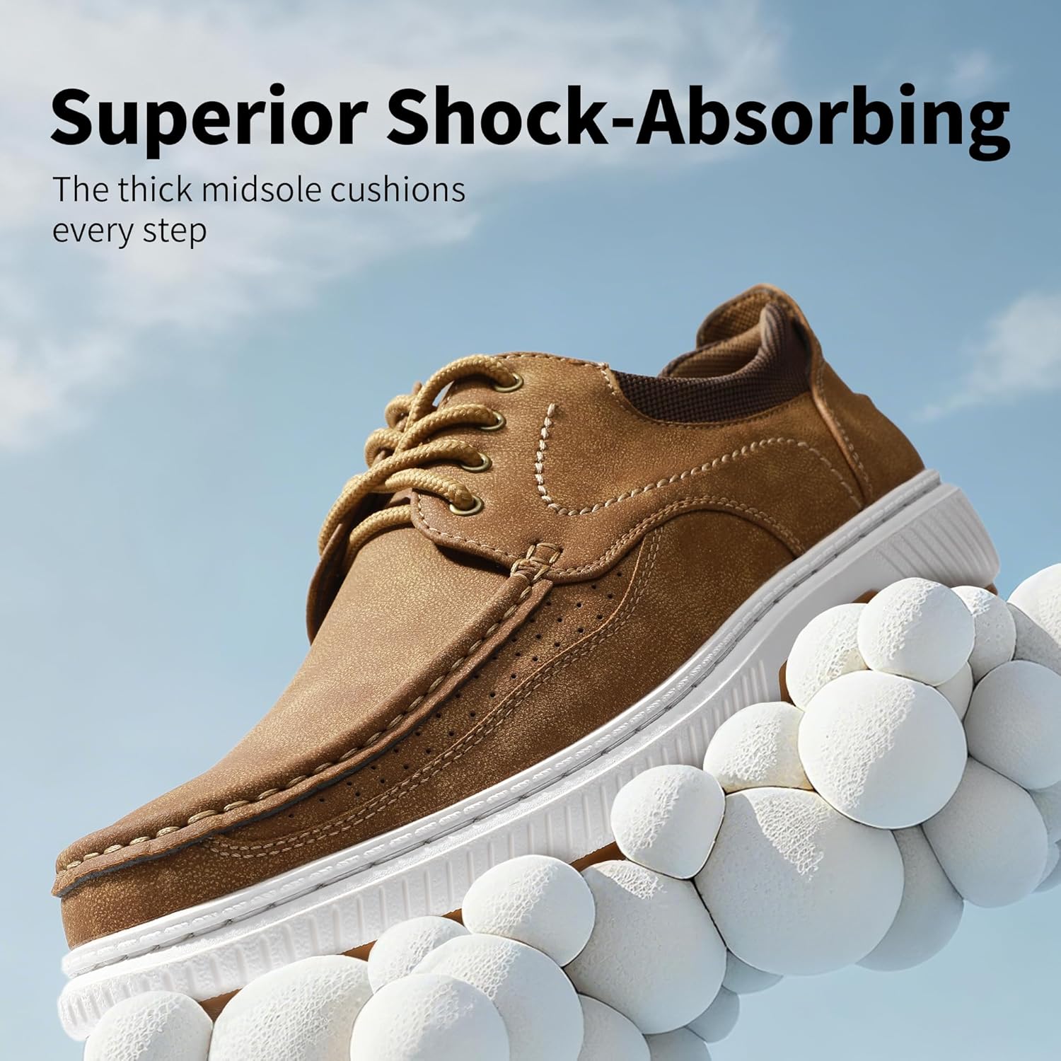 MIXIN Mens Slip-On Loafers Breathable Comfortable Driving Shoes for Business Casual