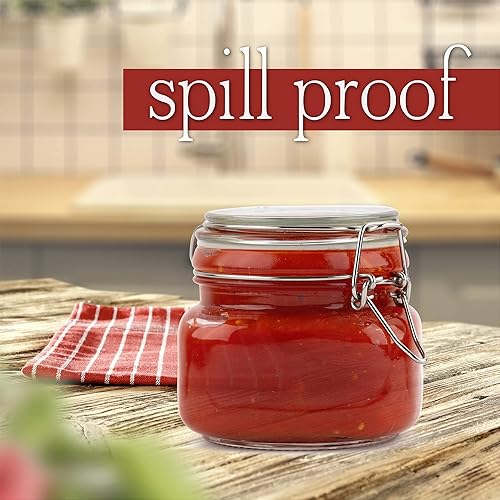 Miniatura 3 de Galashield Tarros de vidrio con tapas herméticas, frascos de almacenamiento de alimentos, recipientes a prueba de fugas con sello de preservación