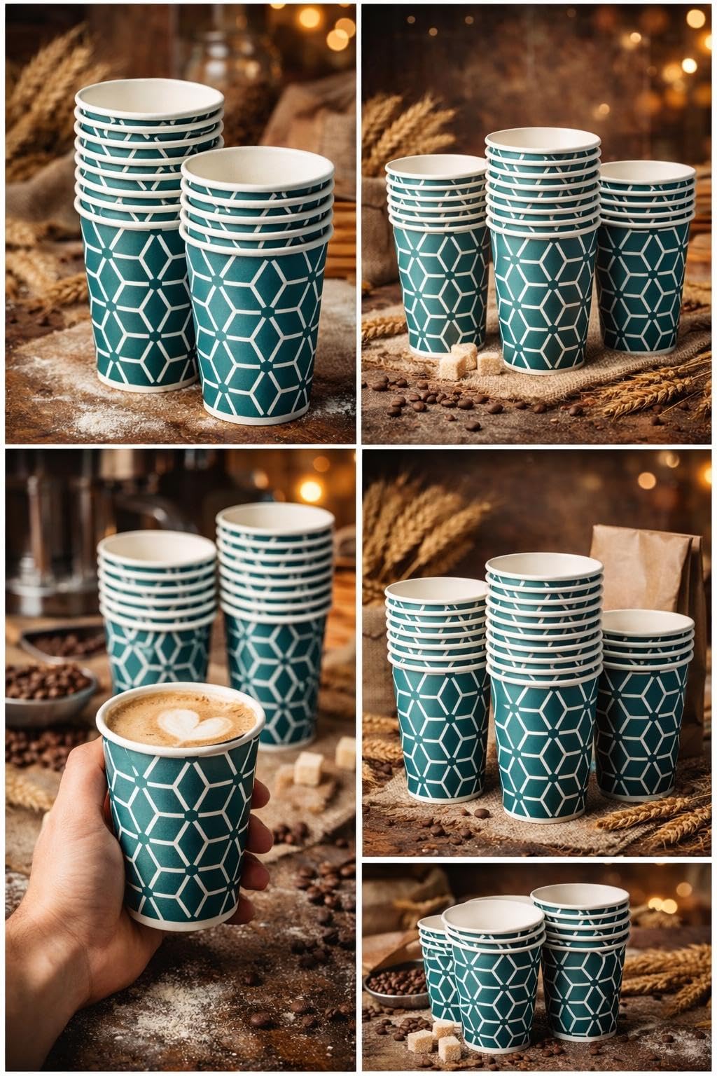 Caramont,400 Vasos de Cartón ,7 onzas con Agitadores de Madera,Ecológicos y Desechables,Resistentes al Calor,Ideales para Café,Té,Cumpleaños,etc.