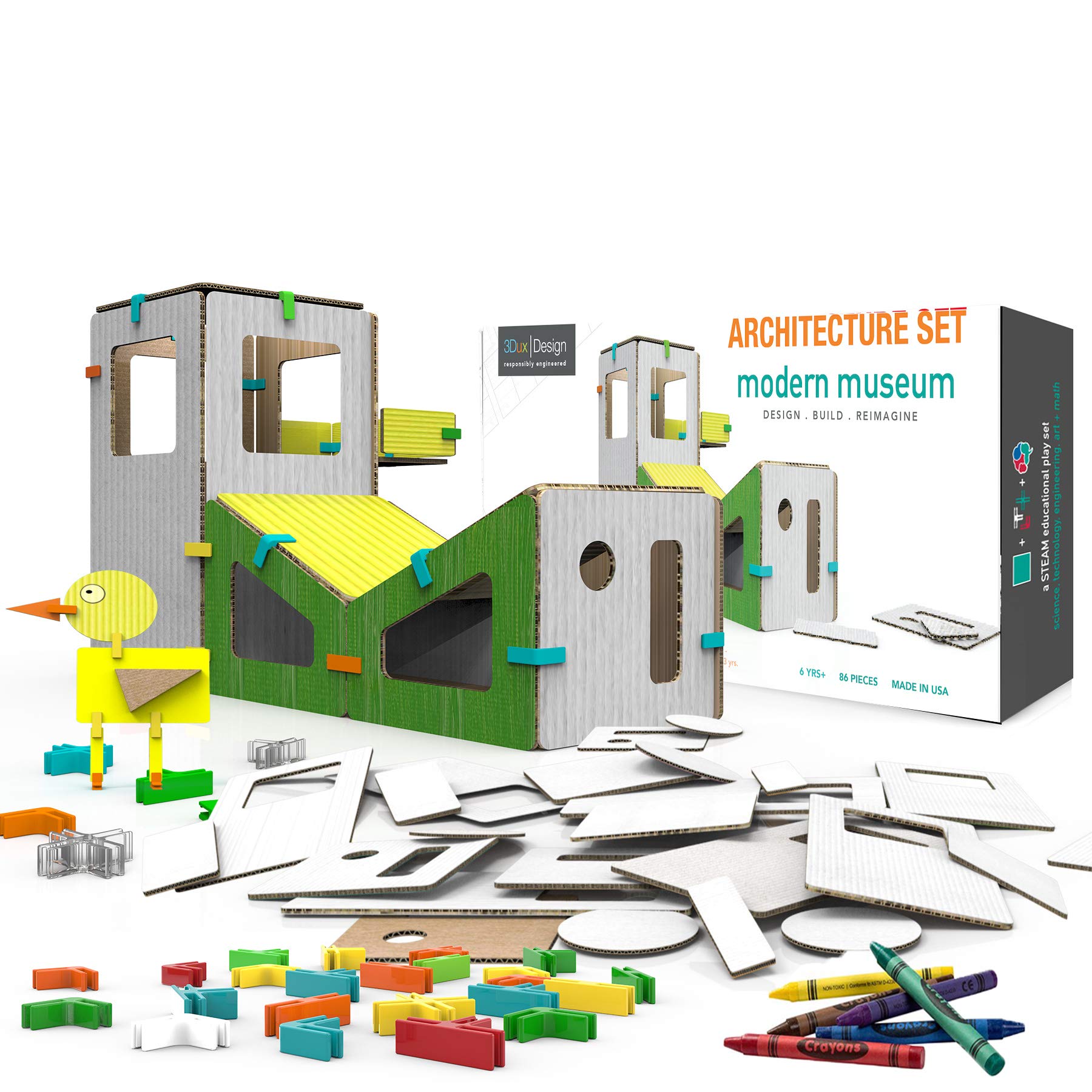 Amazon.com: 3DUX DESIGN Modern Museum Architecture Set. STEAM Toy for Early Education. Design, Build, Decorate with 86 Easy to Assemble and Reusable Pieces. Construction, Building and Open-Ended Play : Toys & Games Amazon.com: 3DUX DESIGN Modern Museum Architecture Set. STEAM Toy for Early Education. Design, Build, Decorate with 86 Easy to Assemble and Reusable Pieces. Construction, Building and Open-Ended Play : Toys & Games