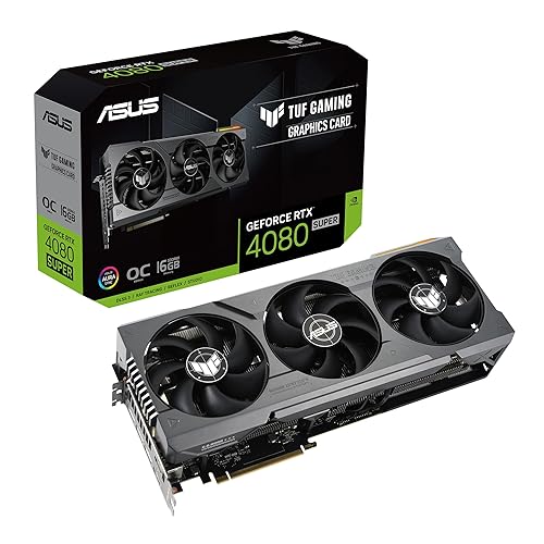ASUS TUF Gaming NVIDIA GeForce RTX 4080 Super OC Edition Gaming Graphics Card (PCIe 4.0, 16GB GDDR6X, HDMI 2.1a, DisplayPort 1.4a) (Renewed)