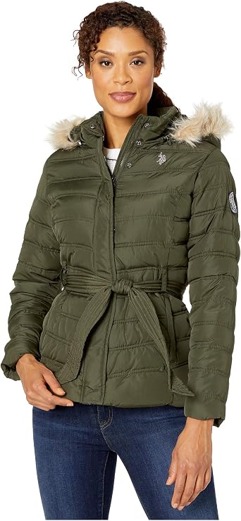 womens belted puffer jacket, Off 70 