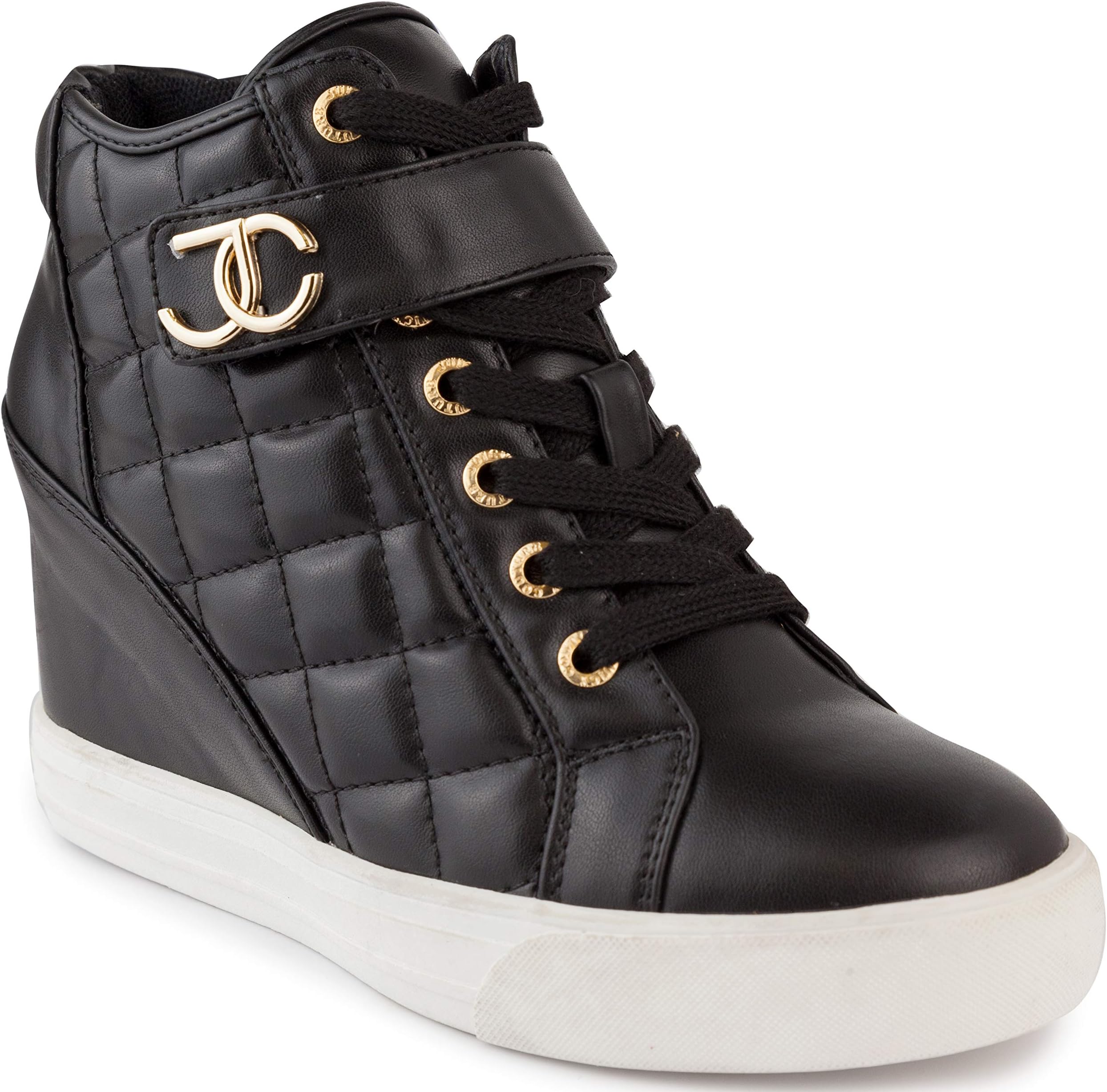 Women's Platform Wedge Sneakers High-Top Shoes-Journey