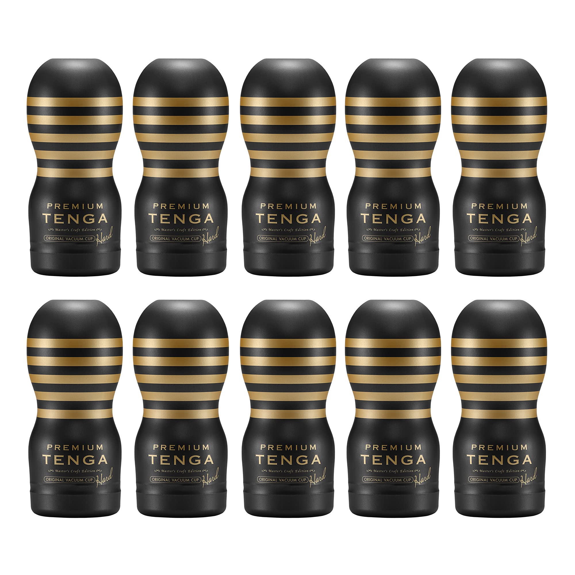 TENGA テンガ 新プレミアムテンガ オリジナルバキューム・カップ ハード 黒 10本セット